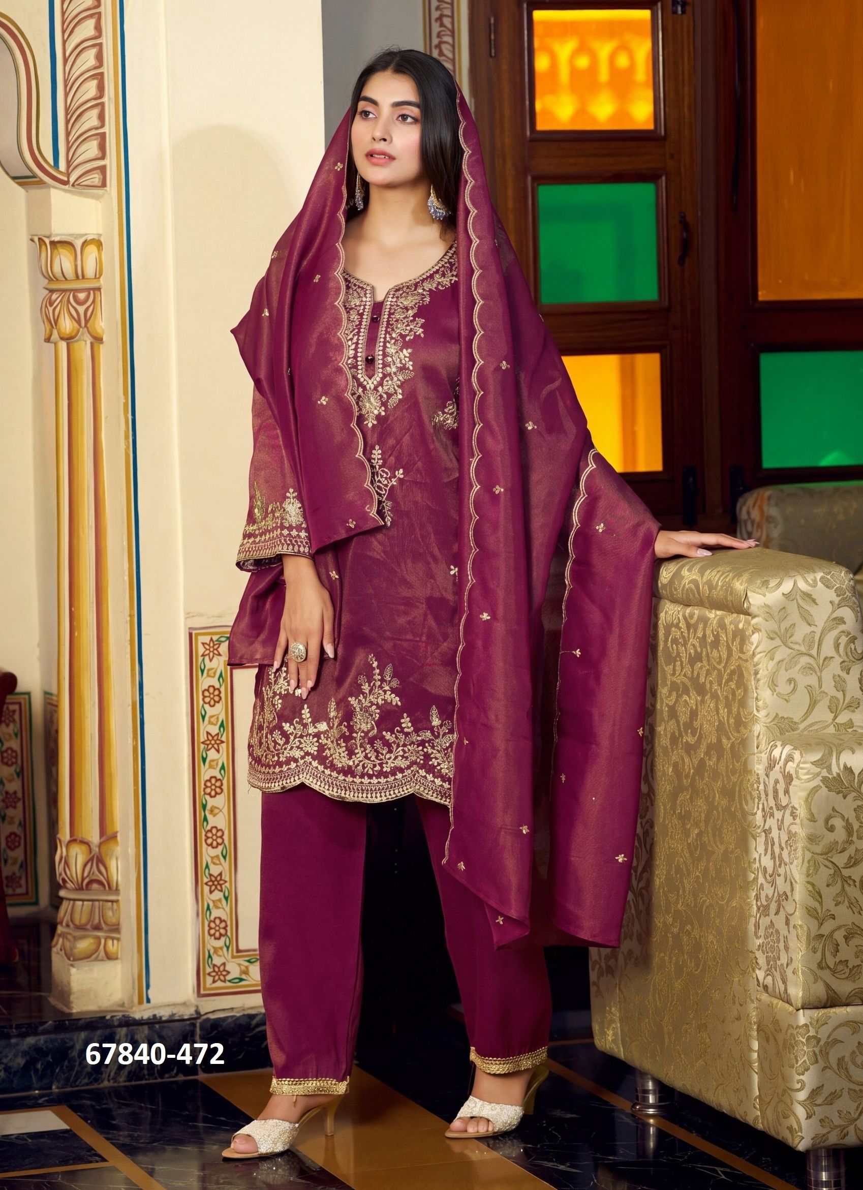 MISHIKA - Catalog # 67840 (Set of 4 SIZE-SETS [Readymade Salwar Suits])