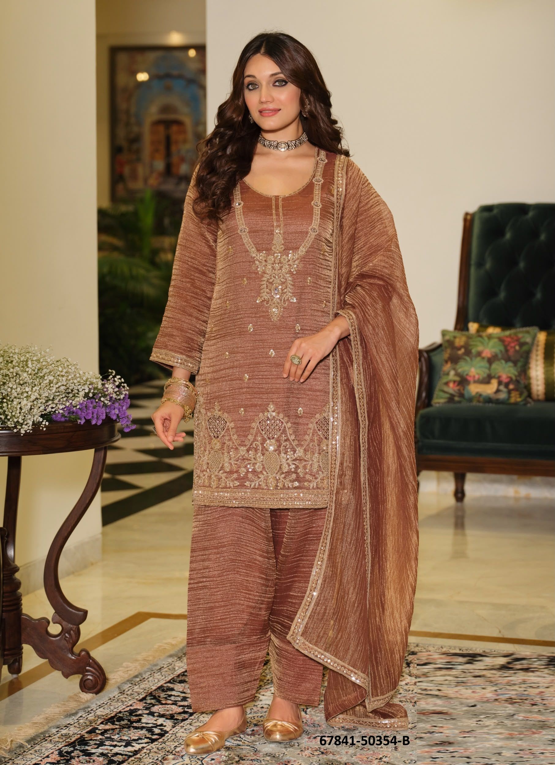 DEVIYANI - Catalog # 67841 (Set of 5 SIZE-SETS [Readymade Salwar Suits])