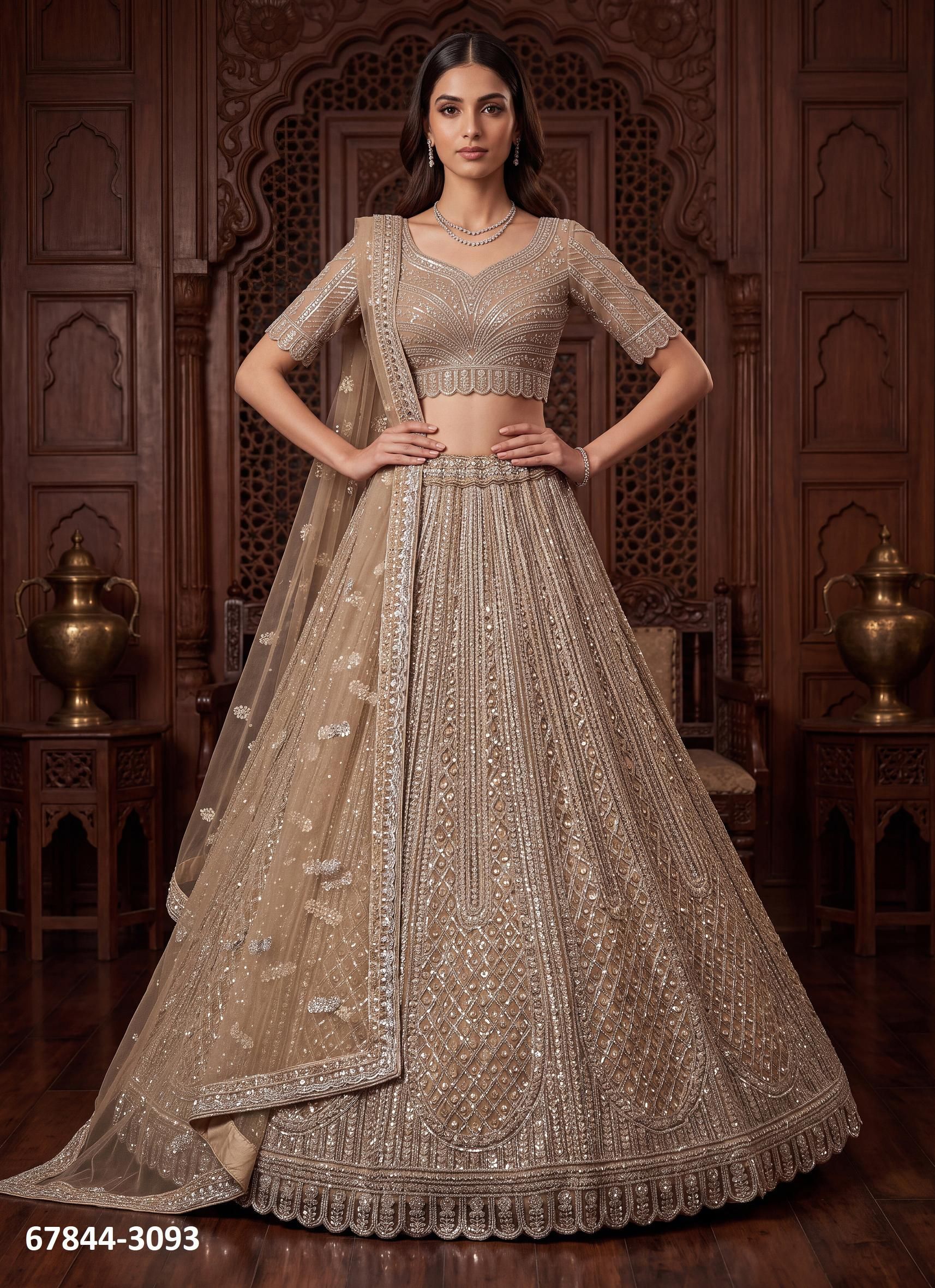ANAMEEKA - Catalog # 67844 (Set of 13 Semi-Stitched Lehengas) ANAMEEKA - Catalog # 67844 (Set of 13 Semi-Stitched Lehengas)
