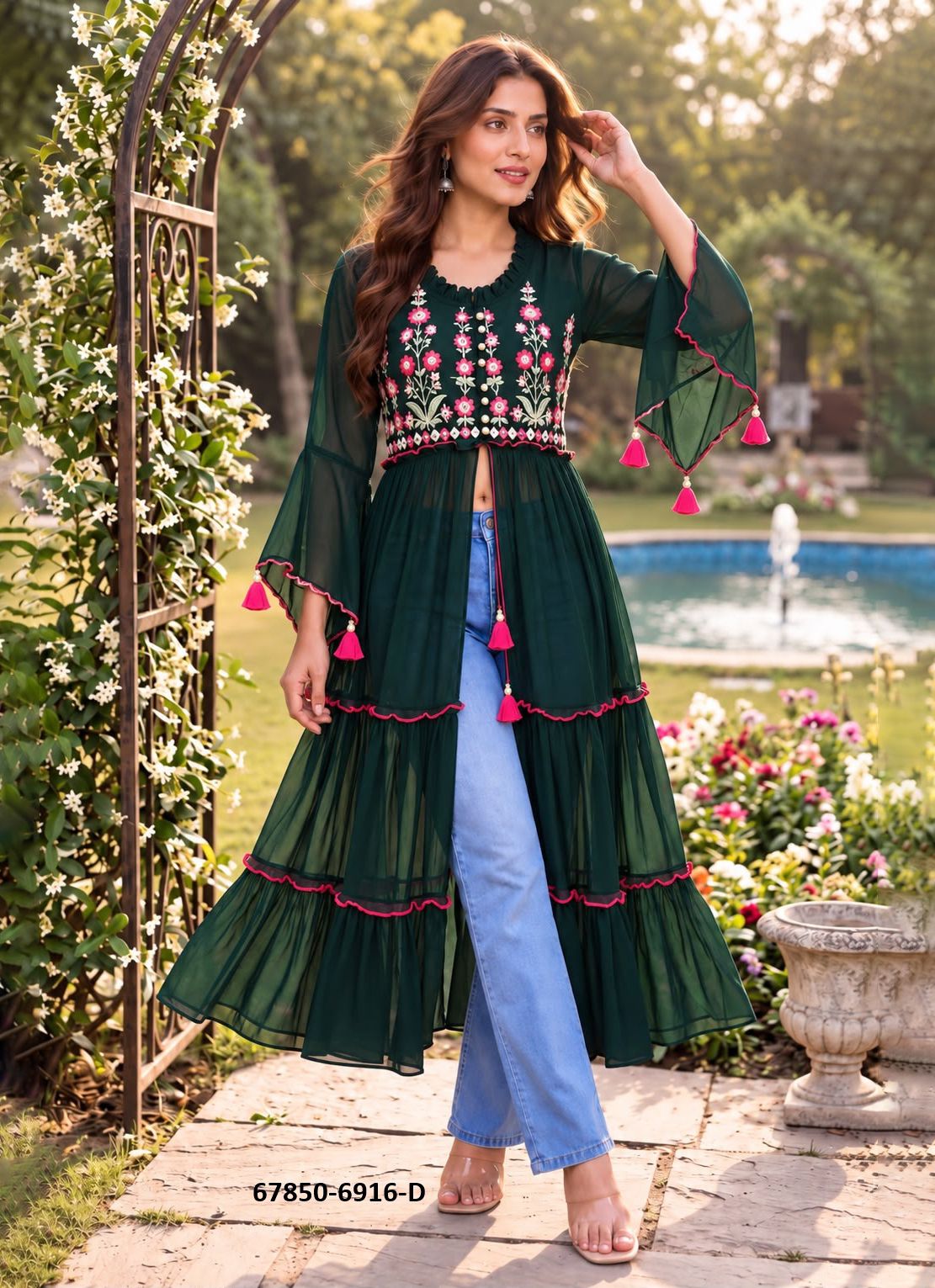PEEHU - Catalog # 67850 (Set of 5 Readymade Women's Kurtis / Tops) PEEHU - Catalog # 67850 (Set of 5 Readymade Women's Kurtis / Tops)