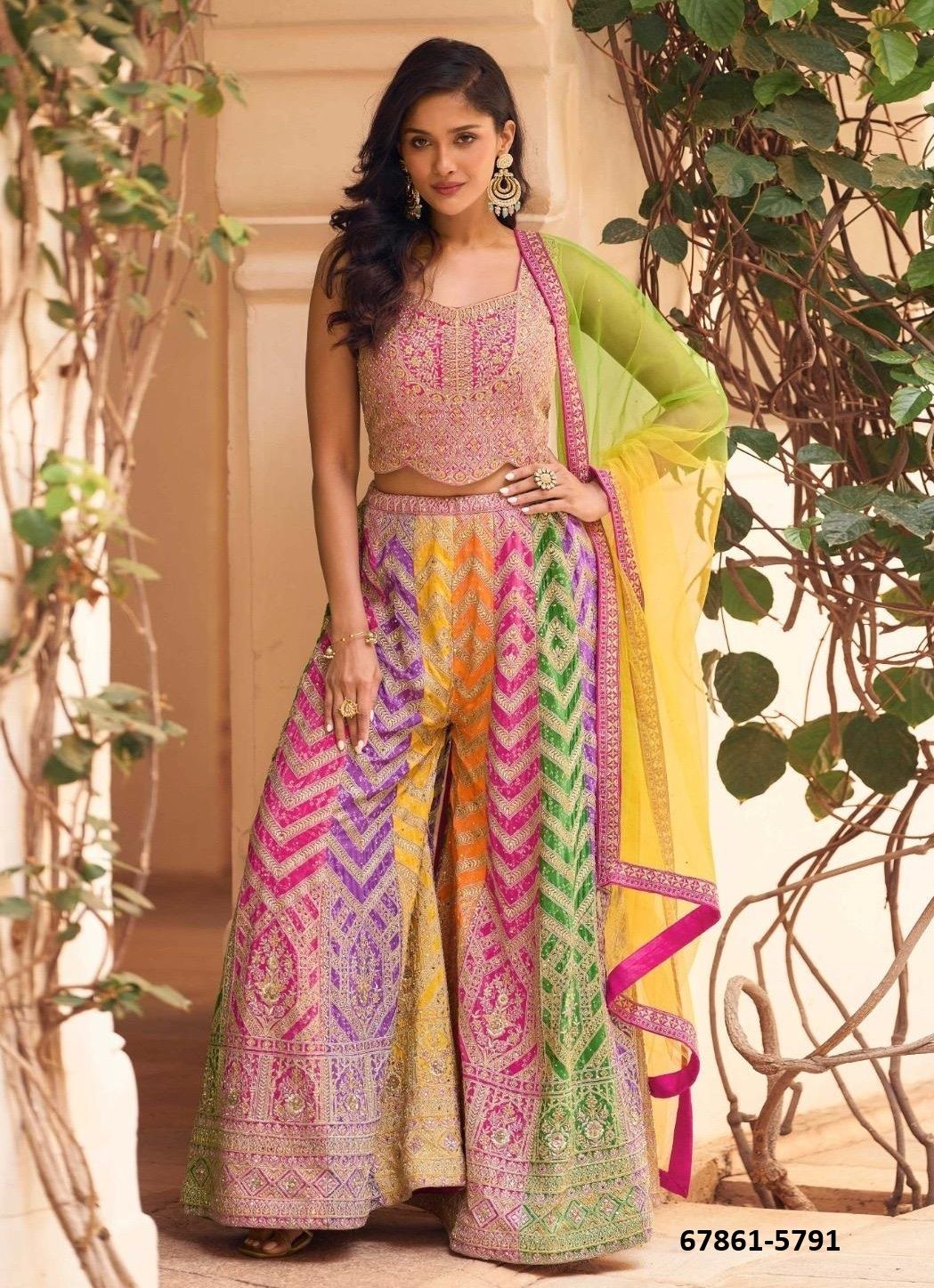 MUSKAN - Catalog # 67861 (Set of 2 Indo-Western Outfits) MUSKAN - Catalog # 67861 (Set of 2 Indo-Western Outfits)