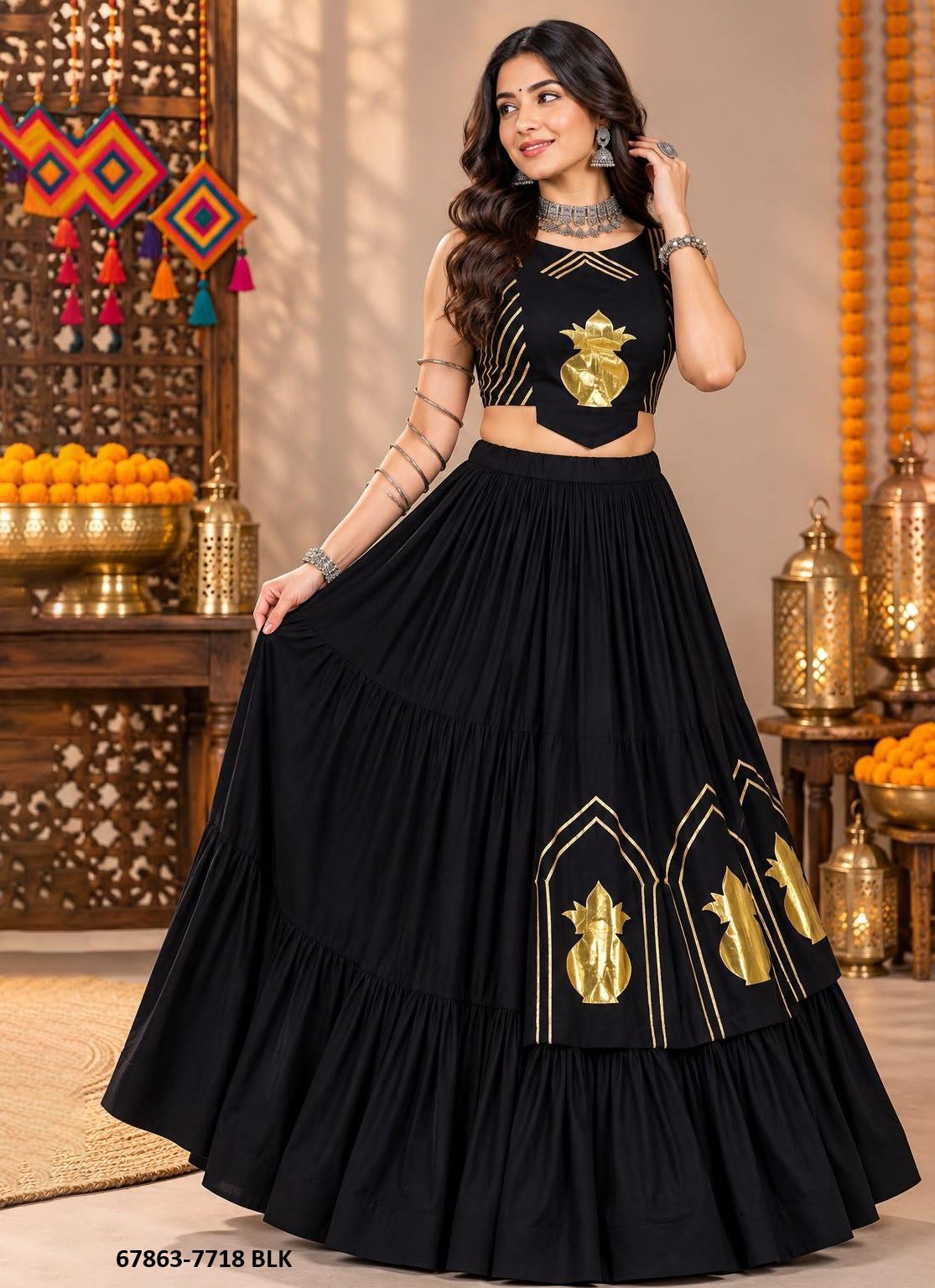 KALASH - Catalog # 67863 (Set of 3 Readymade Lehengas) KALASH - Catalog # 67863 (Set of 3 Readymade Lehengas)