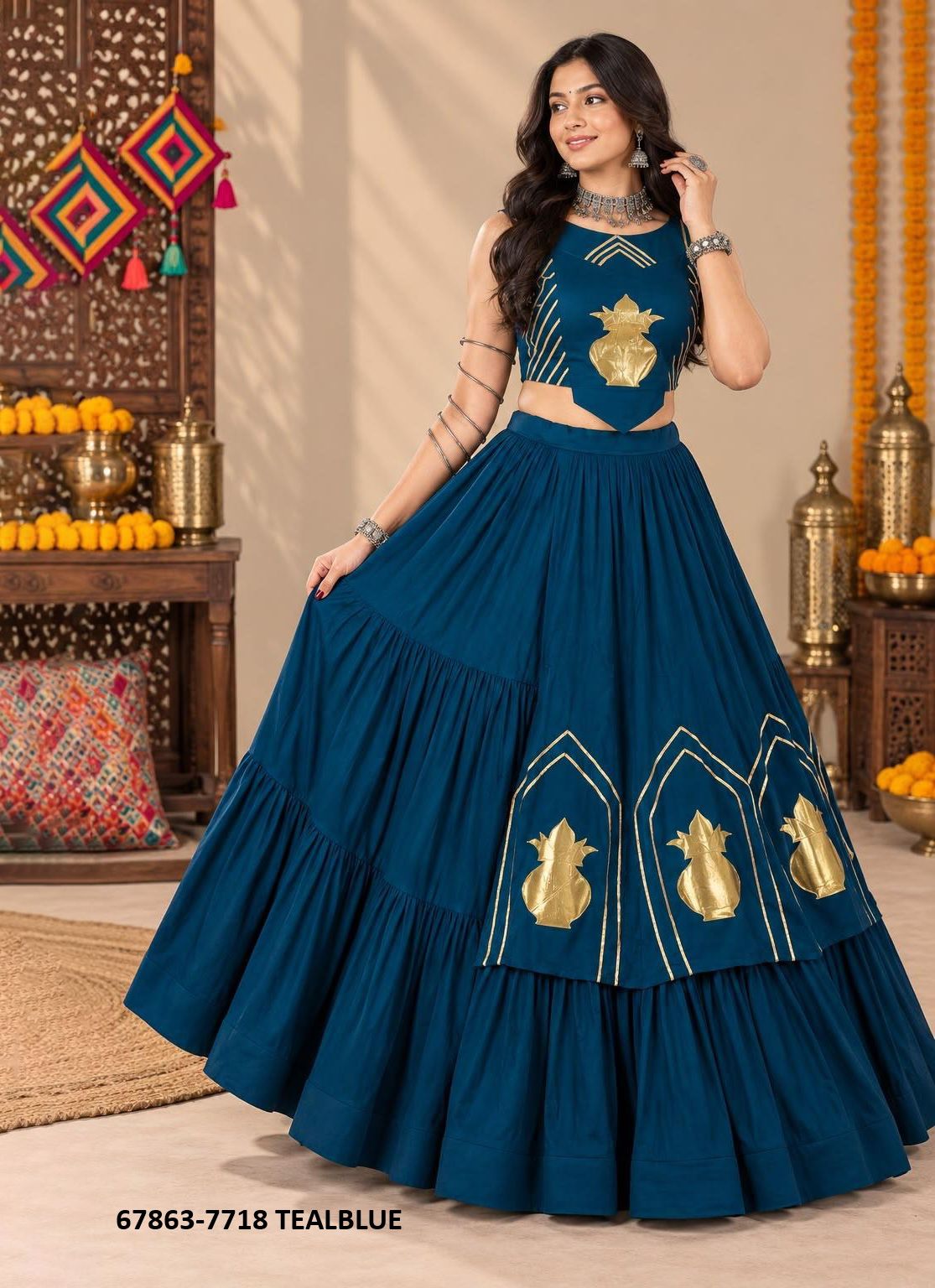 KALASH - Catalog # 67863 (Set of 3 Readymade Lehengas) KALASH - Catalog # 67863 (Set of 3 Readymade Lehengas)
