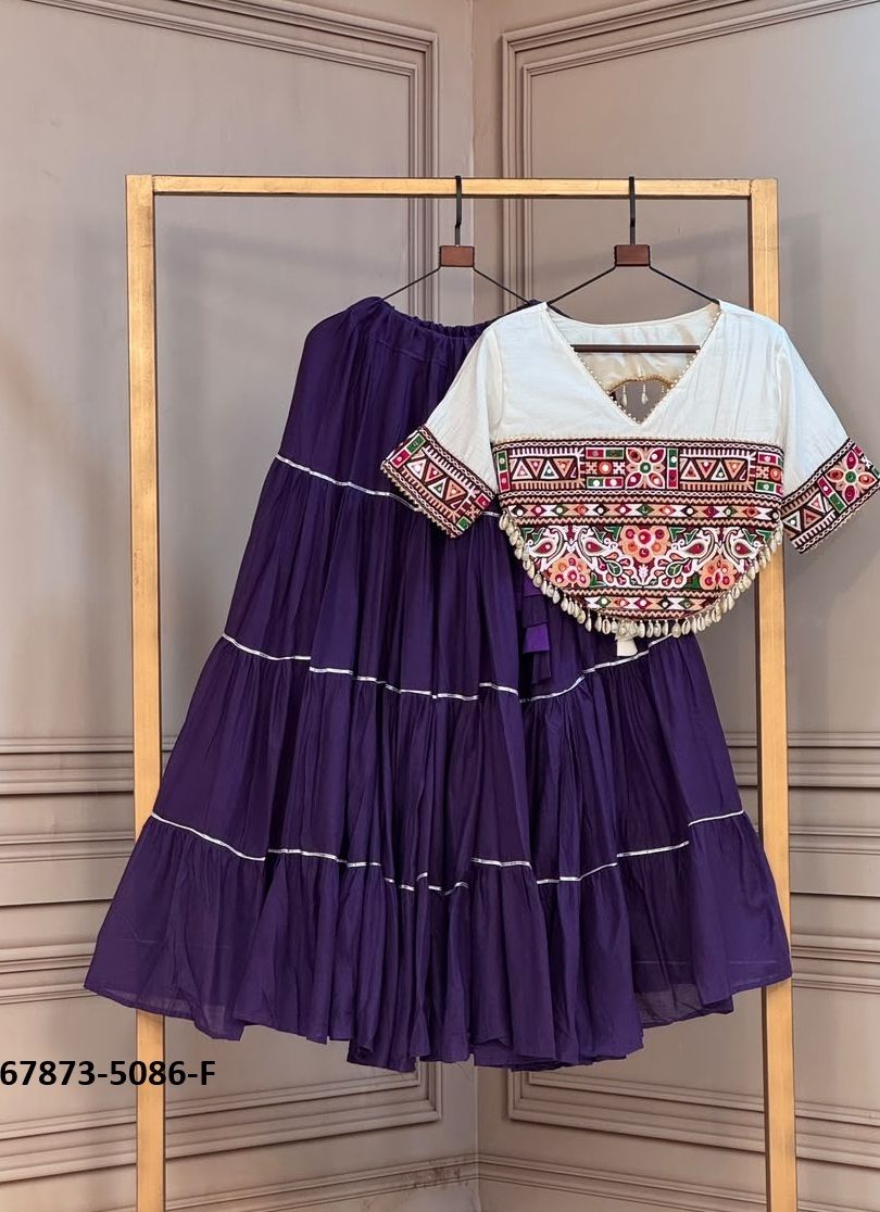 KORA COTTON NAVRATRI - Catalog # 67873 (Set of 7 Readymade Lehengas)