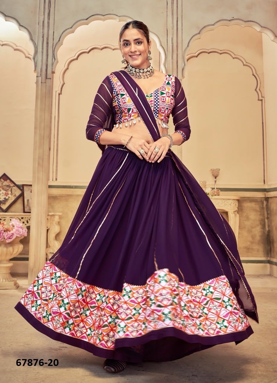 RAAS RASILO - Catalog # 67876 (Set of 3 Semi-Stitched Lehengas) RAAS RASILO - Catalog # 67876 (Set of 3 Semi-Stitched Lehengas)