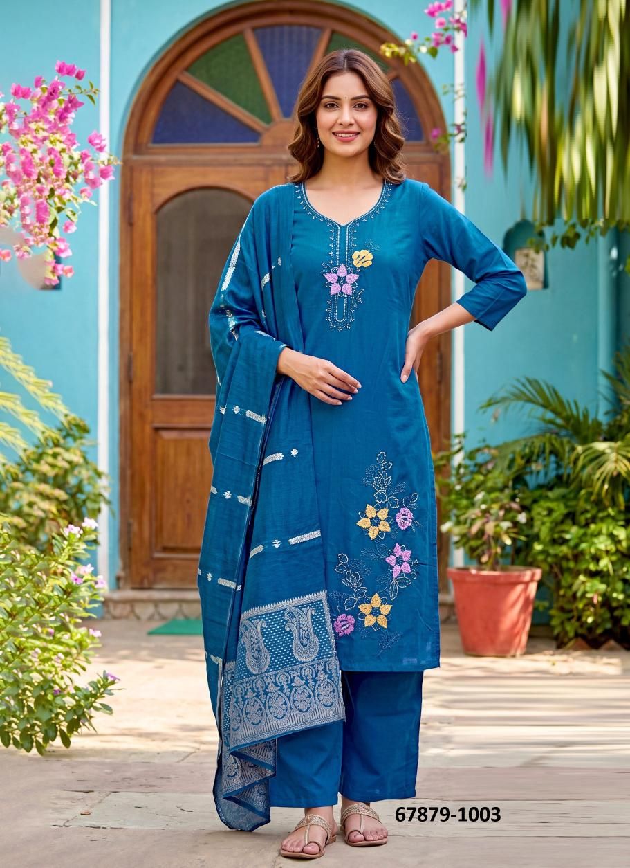 SAKIRA 1 - Catalog # 67879 (Set of 6 Readymade Salwar Suits) SAKIRA 1 - Catalog # 67879 (Set of 6 Readymade Salwar Suits)