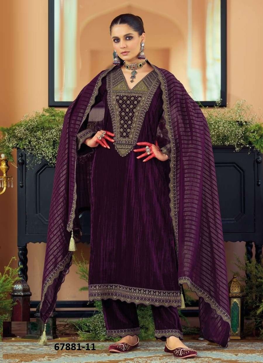 MANGOLIA - Catalog # 67881 (Set of 6 Semi-Stitched / Un-Stitched Suits) MANGOLIA - Catalog # 67881 (Set of 6 Semi-Stitched / Un-Stitched Suits)