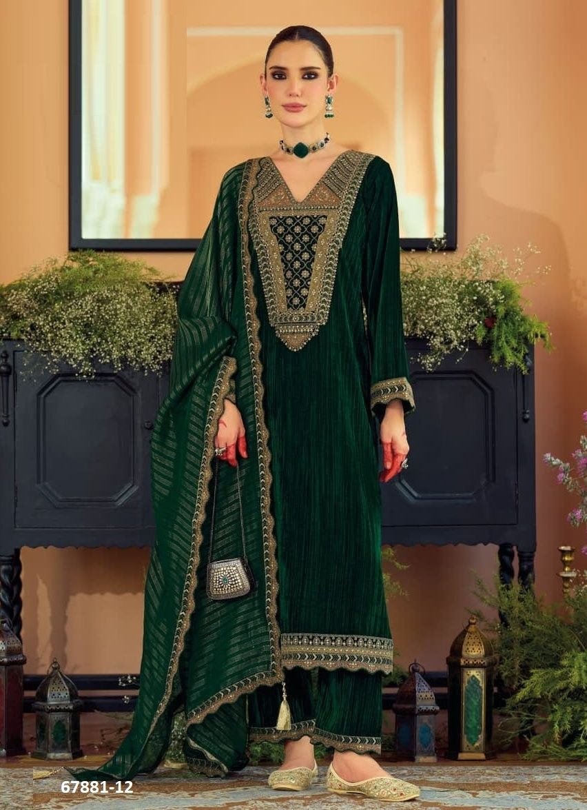MANGOLIA - Catalog # 67881 (Set of 6 Semi-Stitched / Un-Stitched Suits) MANGOLIA - Catalog # 67881 (Set of 6 Semi-Stitched / Un-Stitched Suits)