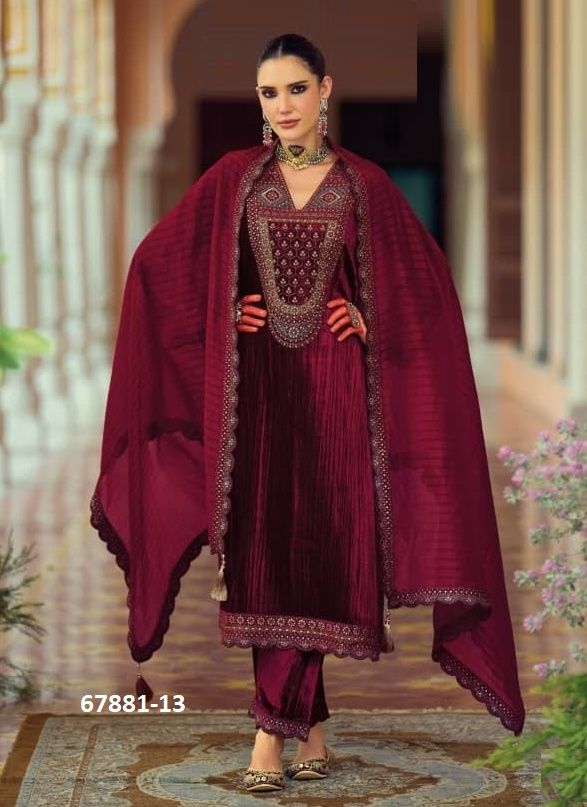 MANGOLIA - Catalog # 67881 (Set of 6 Semi-Stitched / Un-Stitched Suits) MANGOLIA - Catalog # 67881 (Set of 6 Semi-Stitched / Un-Stitched Suits)