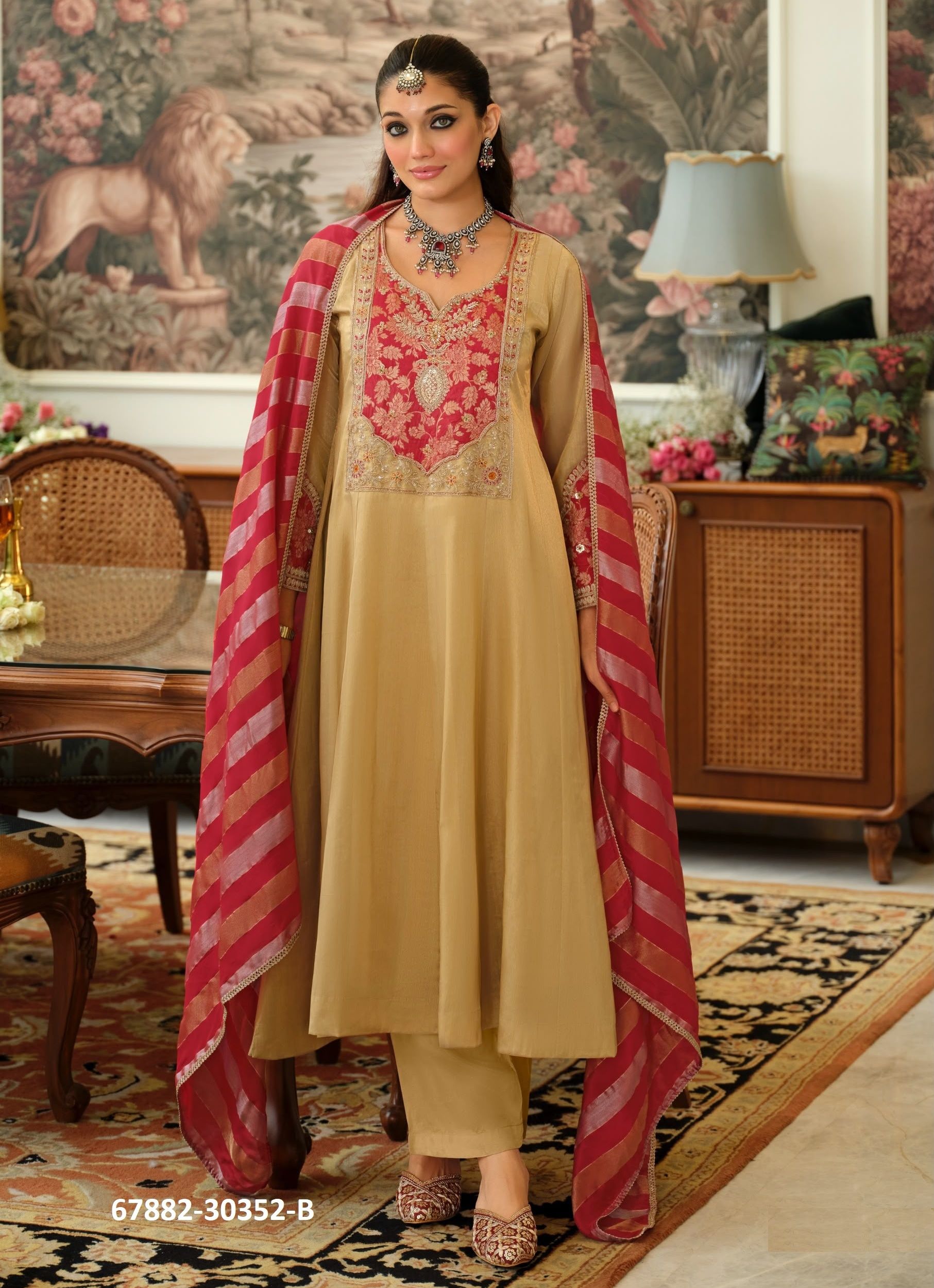 KANJI BEATS - Catalog # 67882 (Set of 4 SIZE-SETS [Readymade Salwar Suits])