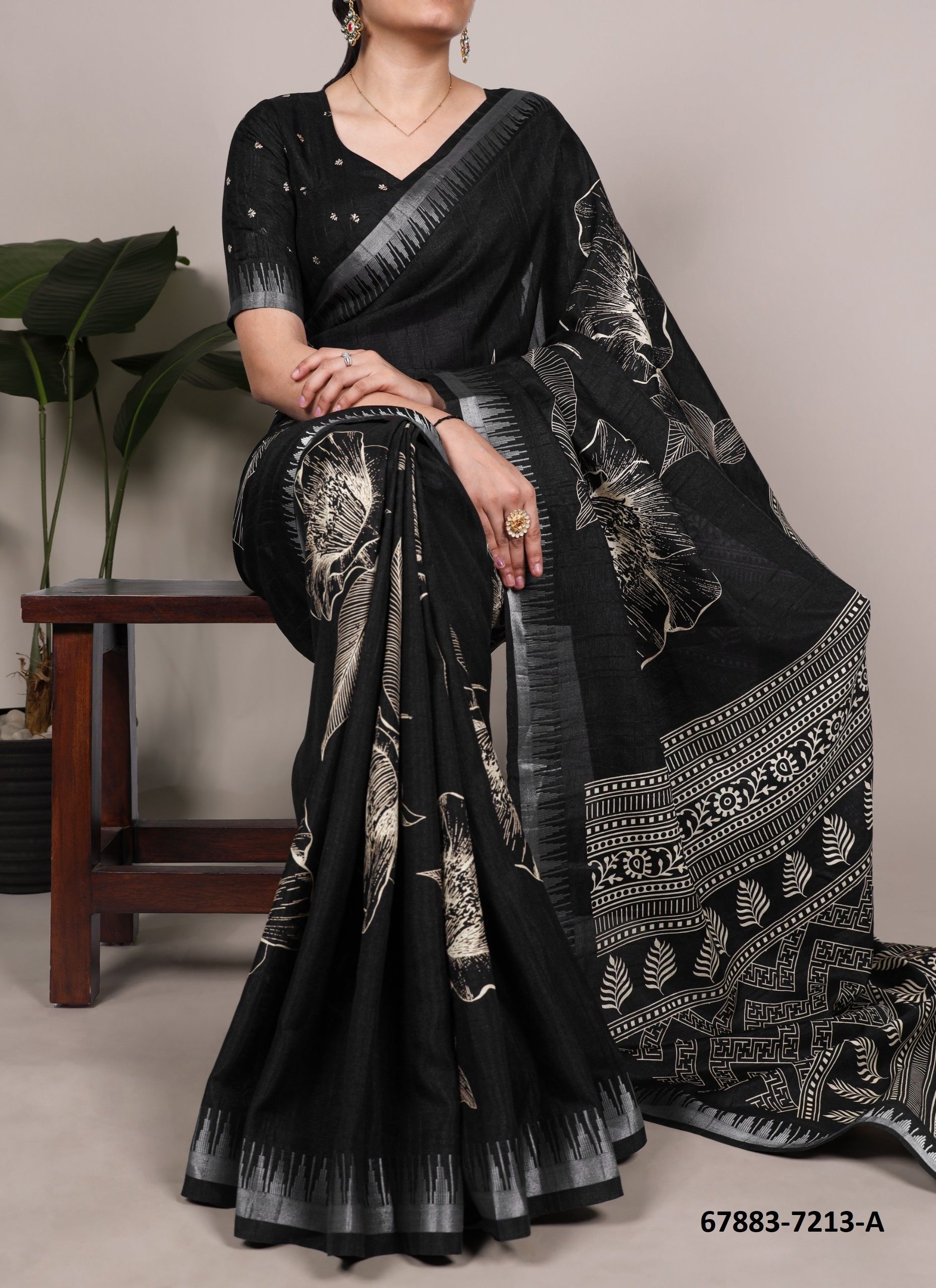 SLUB QUEEN - Catalog # 67883 (Set of 4 Sarees) SLUB QUEEN - Catalog # 67883 (Set of 4 Sarees)