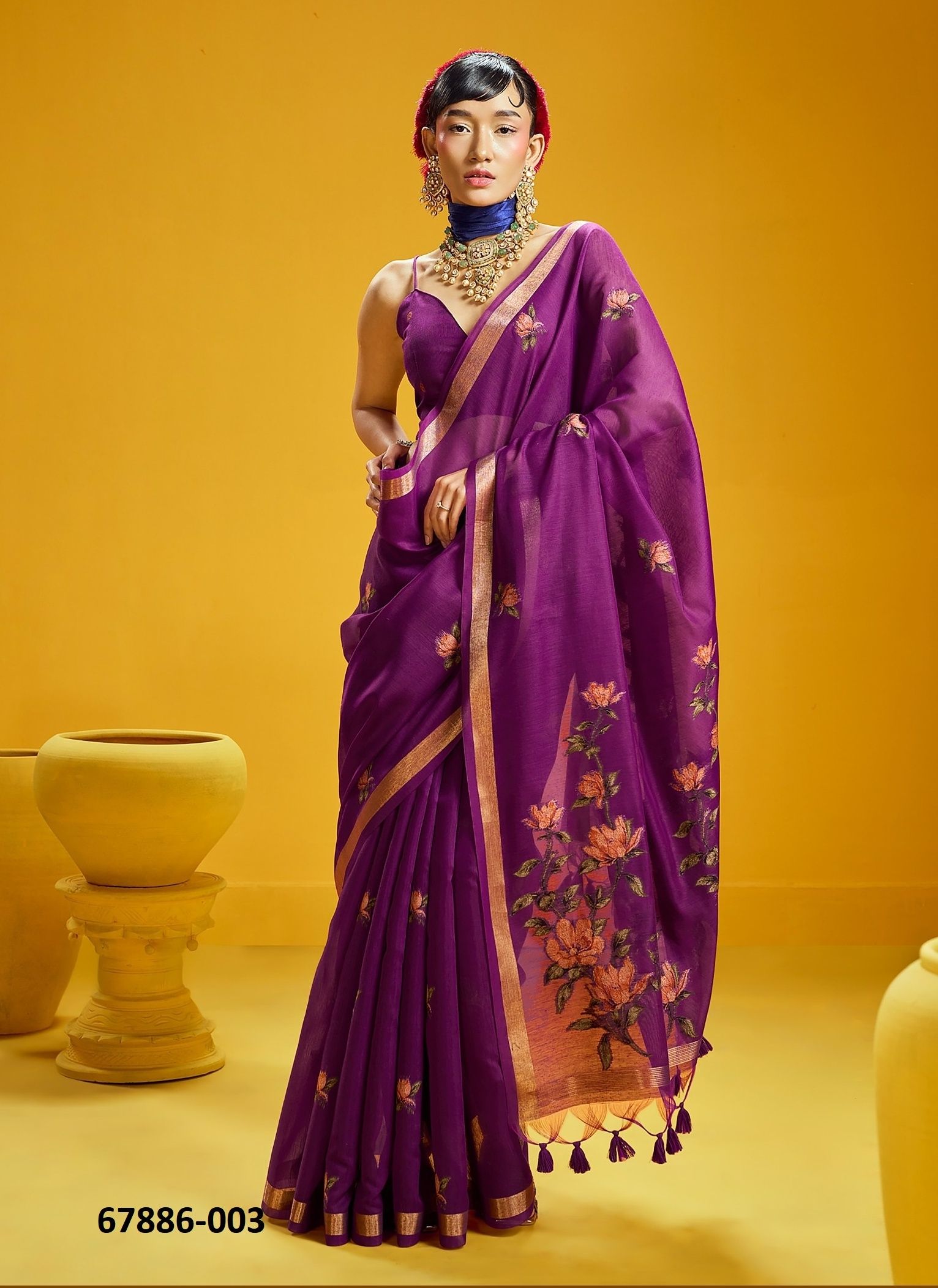 KUSHALA - Catalog # 67886 (Set of 6 Sarees) KUSHALA - Catalog # 67886 (Set of 6 Sarees)