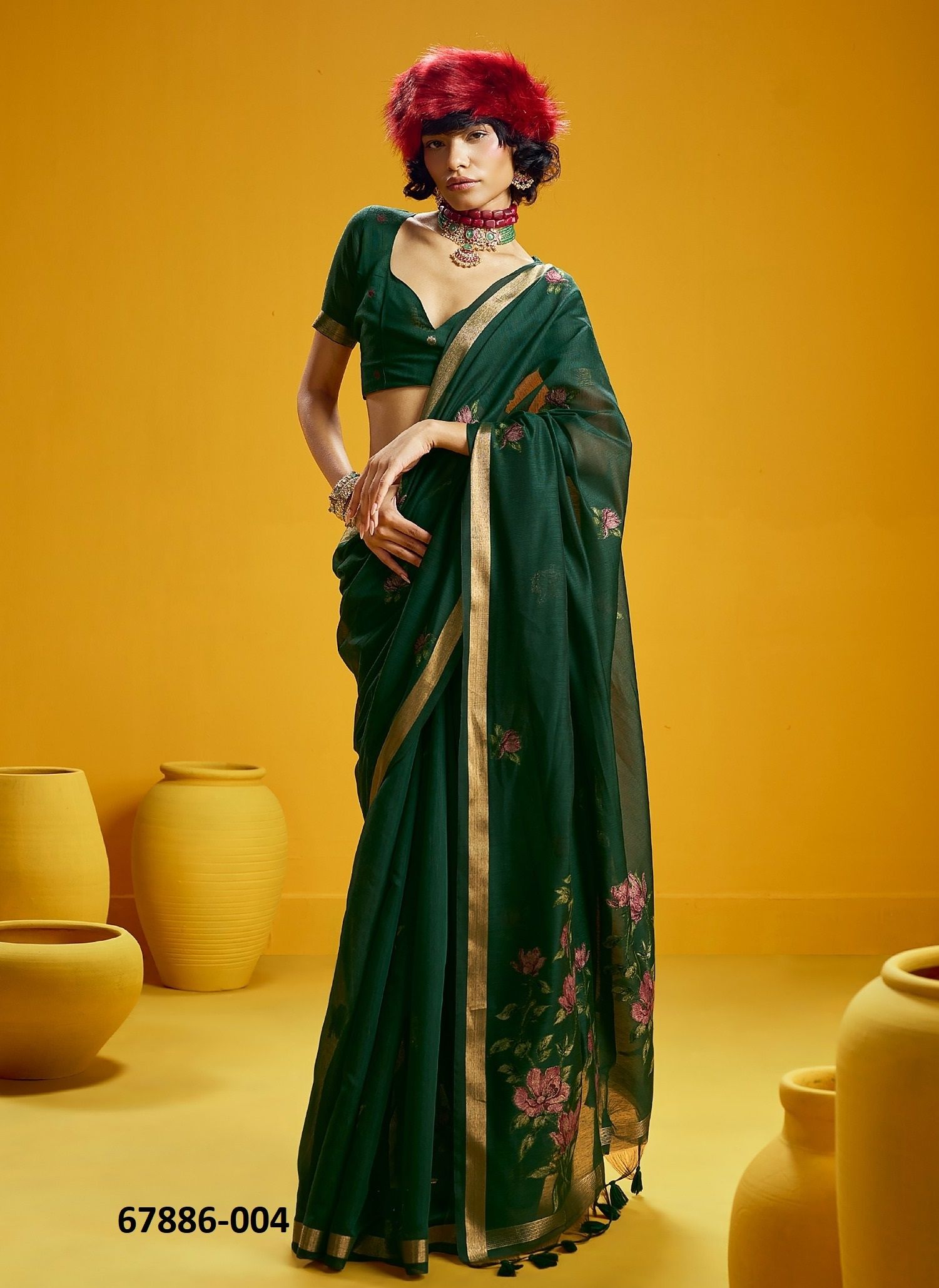 KUSHALA - Catalog # 67886 (Set of 6 Sarees) KUSHALA - Catalog # 67886 (Set of 6 Sarees)
