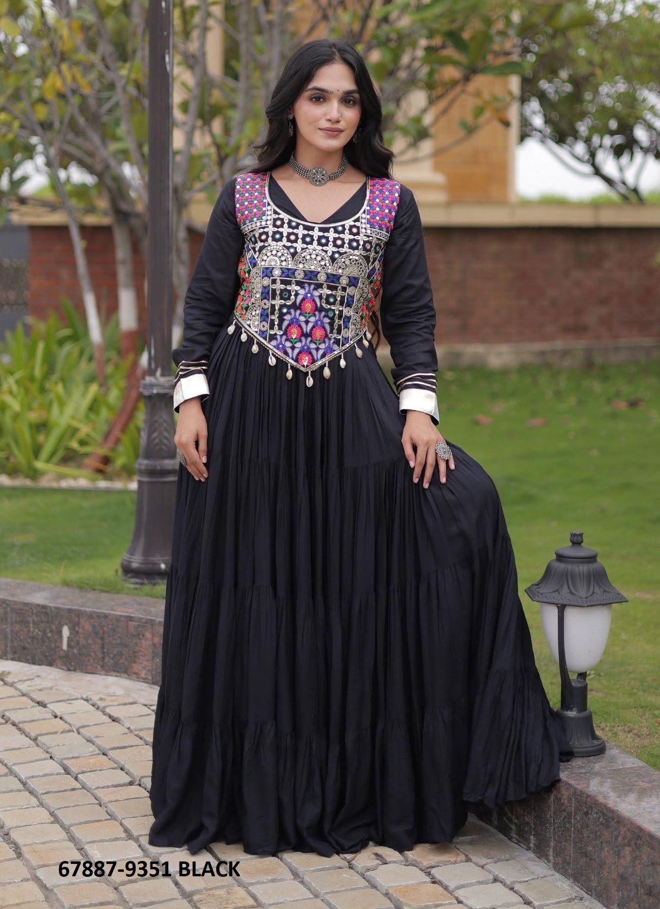 RAAS DANDIA - Catalog # 67887 (Set of 3 Readymade Gowns) RAAS DANDIA - Catalog # 67887 (Set of 3 Readymade Gowns)