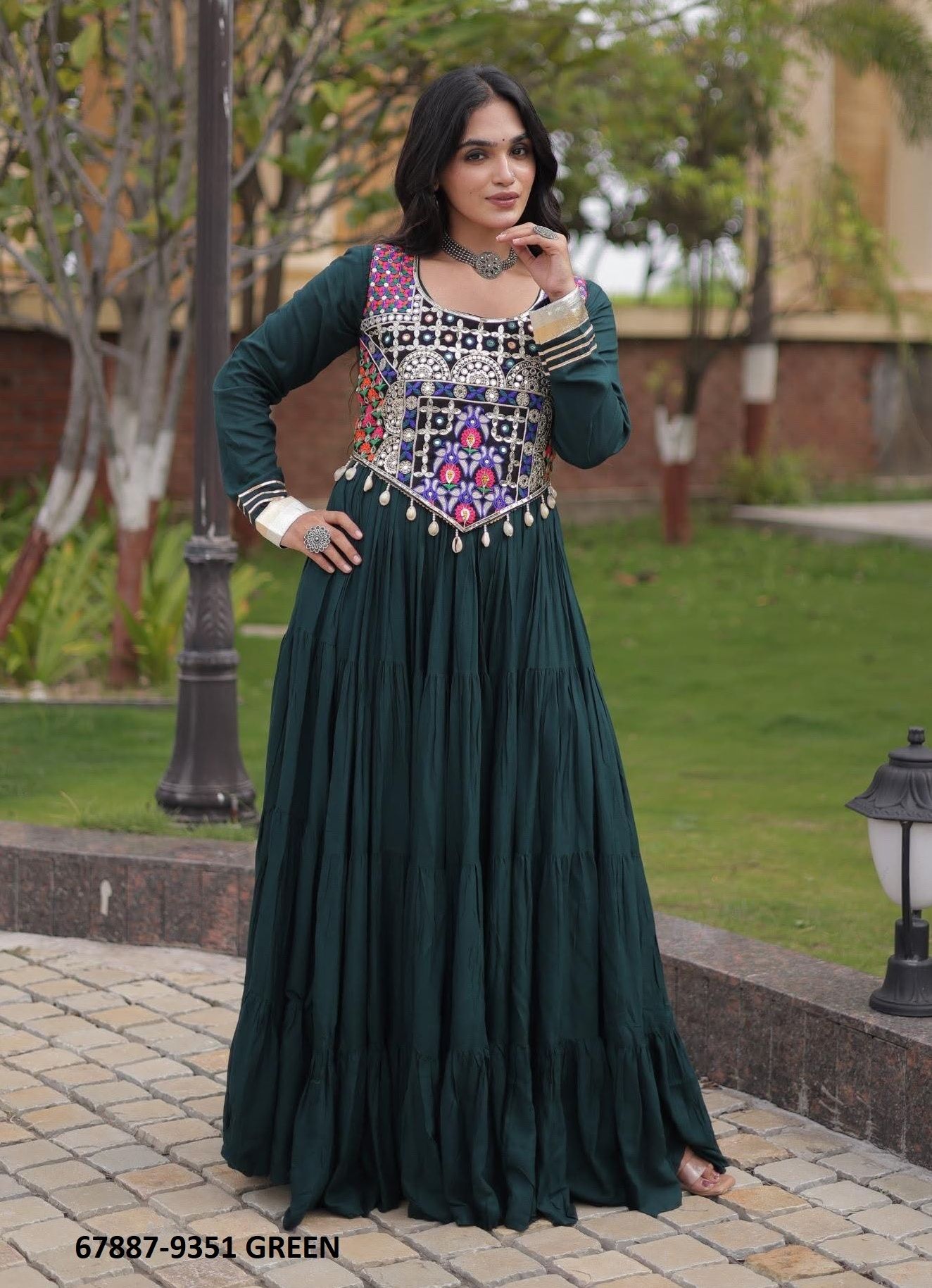 RAAS DANDIA - Catalog # 67887 (Set of 3 Readymade Gowns) RAAS DANDIA - Catalog # 67887 (Set of 3 Readymade Gowns)