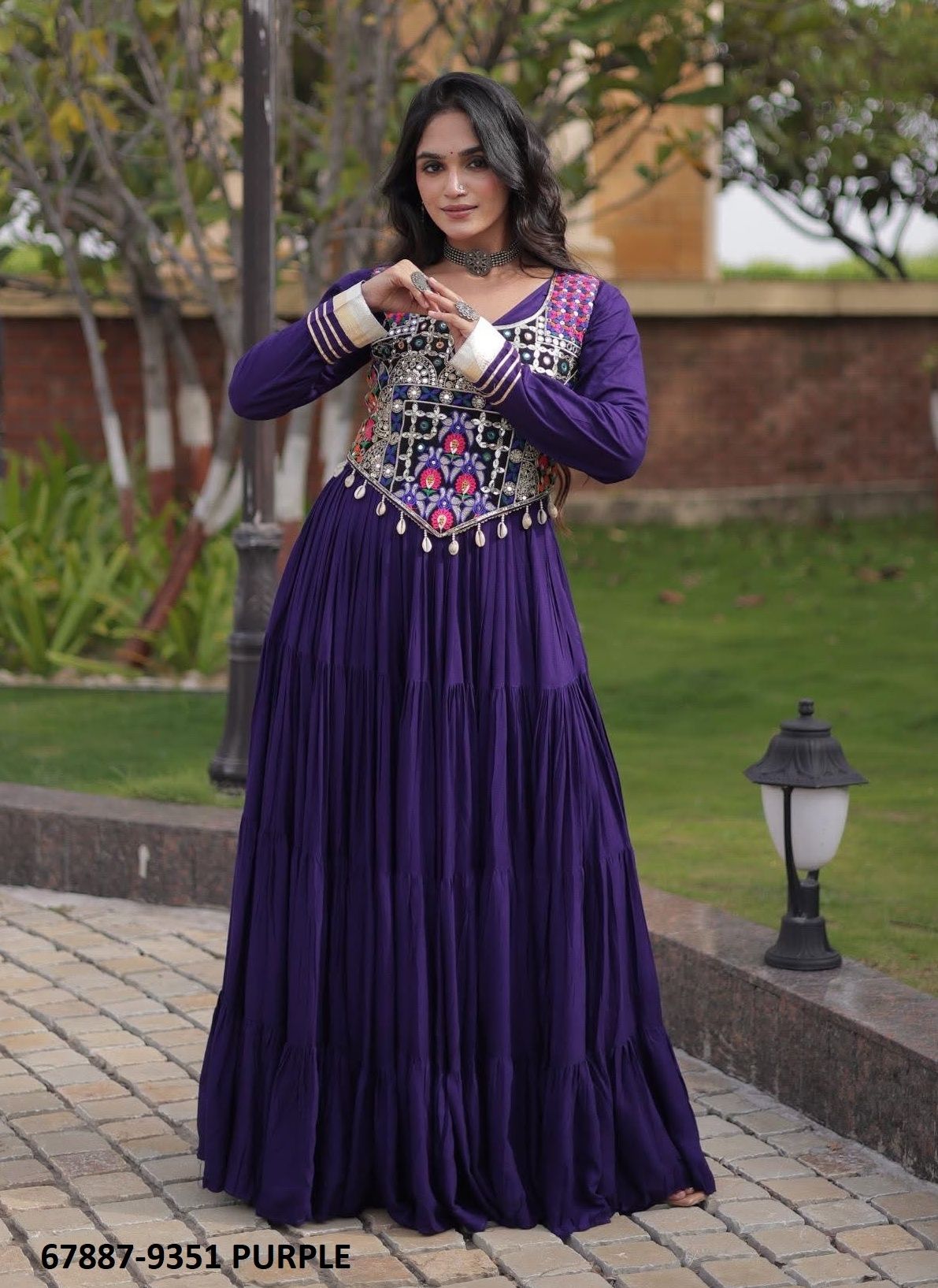 RAAS DANDIA - Catalog # 67887 (Set of 3 Readymade Gowns) RAAS DANDIA - Catalog # 67887 (Set of 3 Readymade Gowns)