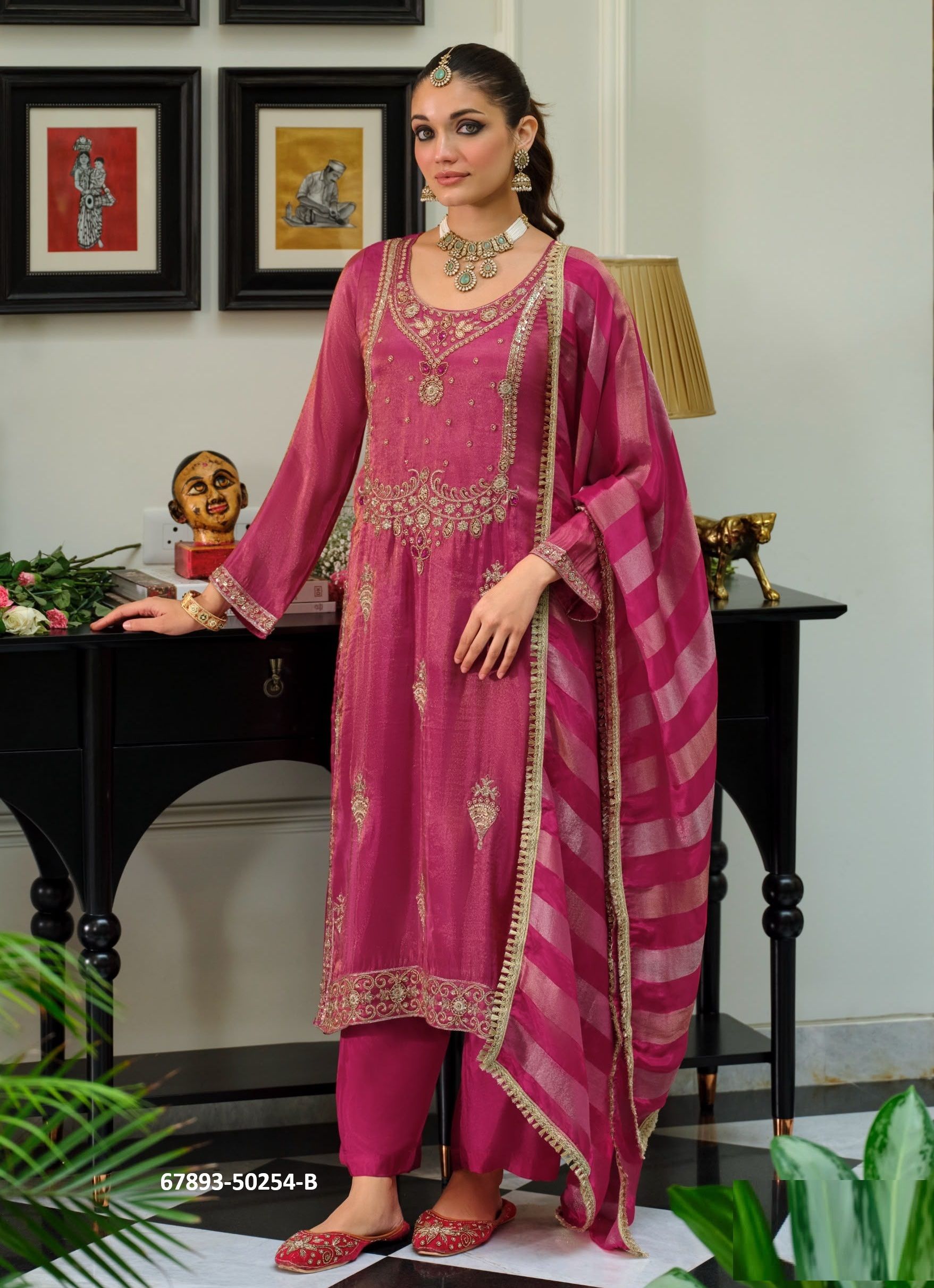 SANSAI - Catalog # 67893 (Set of 5 SIZE-SETS [Readymade Salwar Suits])