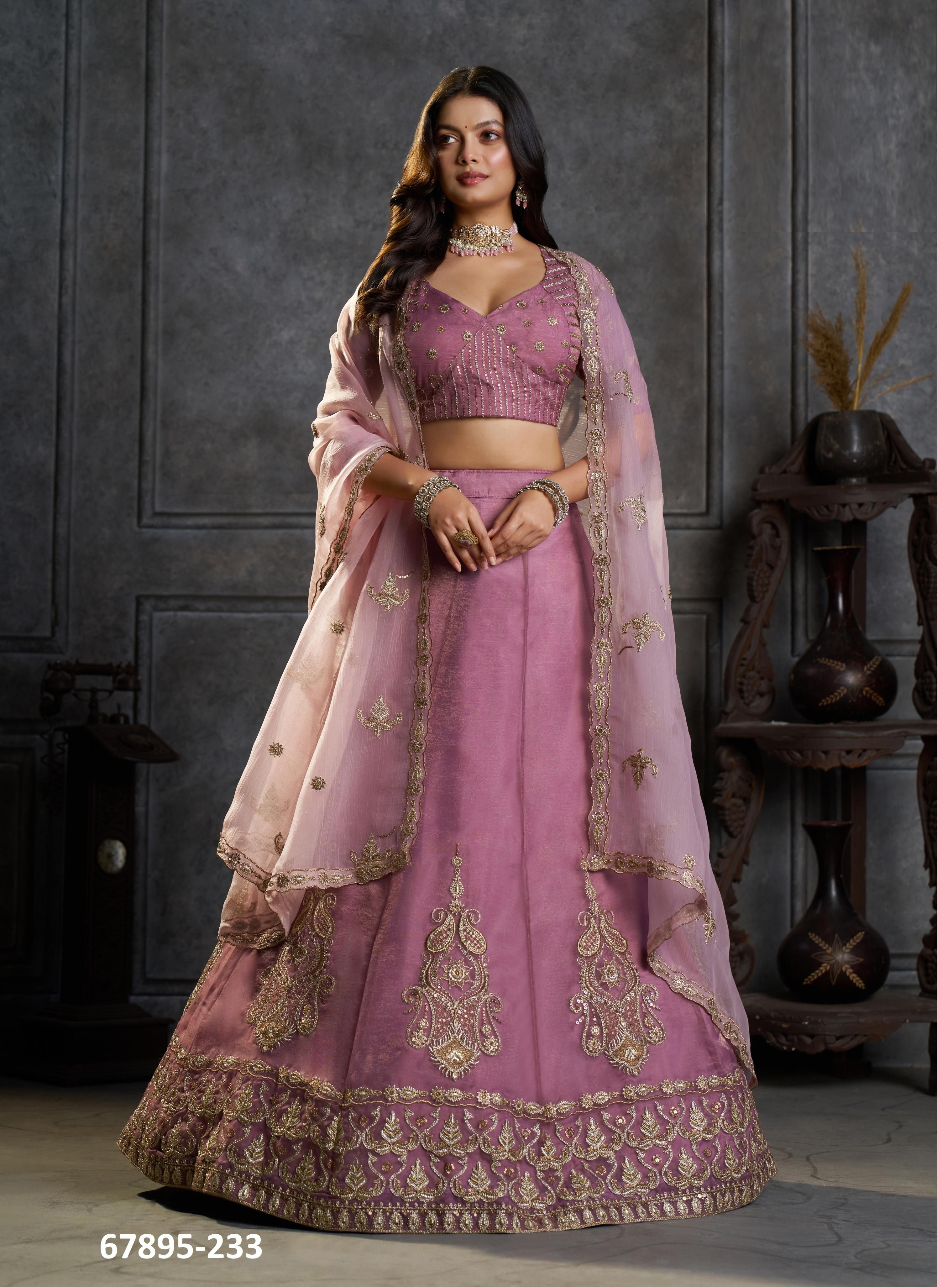SANWARIYA - Catalog # 67895 (Set of 6 Semi-Stitched Lehengas) SANWARIYA - Catalog # 67895 (Set of 6 Semi-Stitched Lehengas)