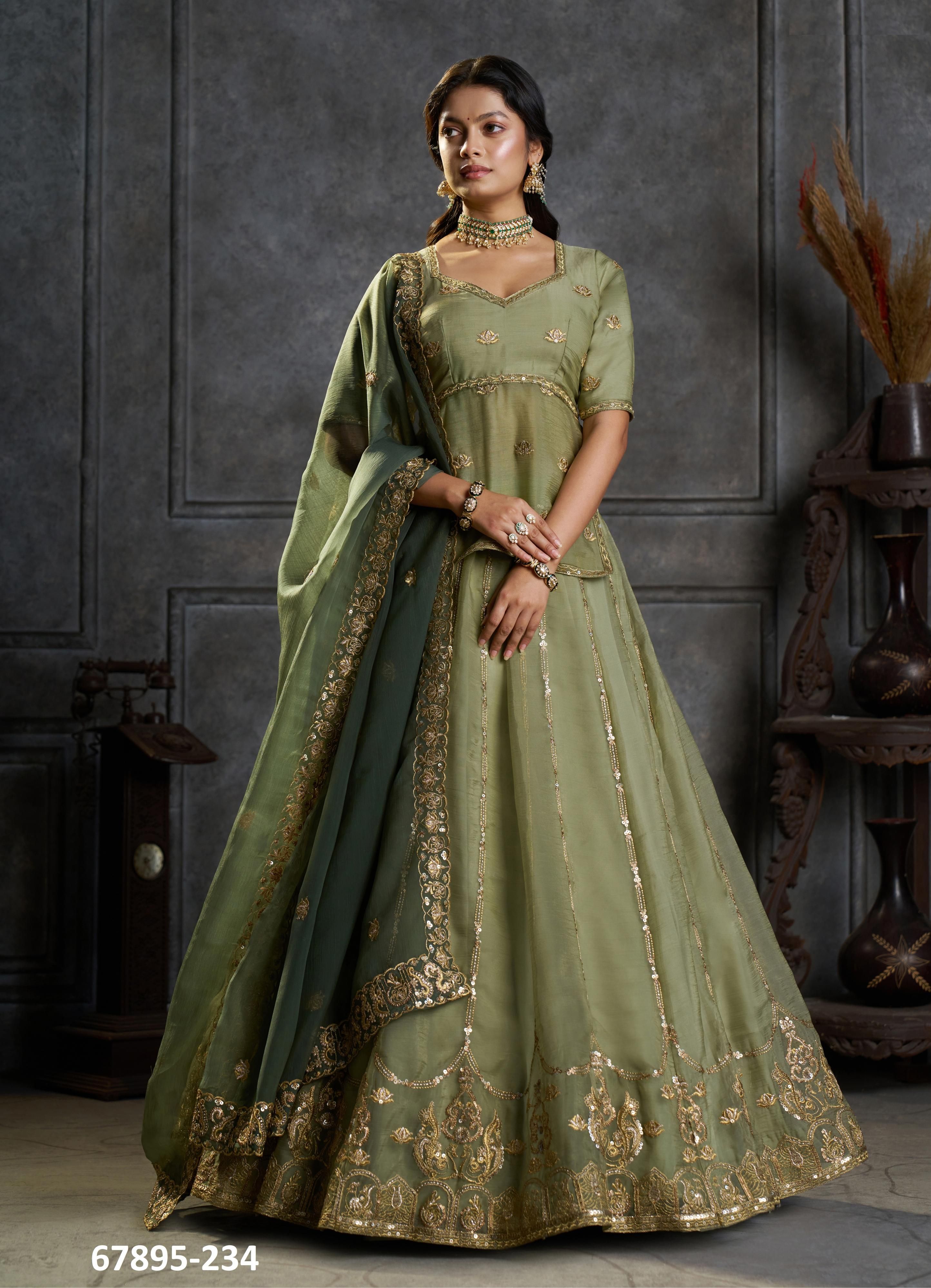 SANWARIYA - Catalog # 67895 (Set of 6 Semi-Stitched Lehengas) SANWARIYA - Catalog # 67895 (Set of 6 Semi-Stitched Lehengas)
