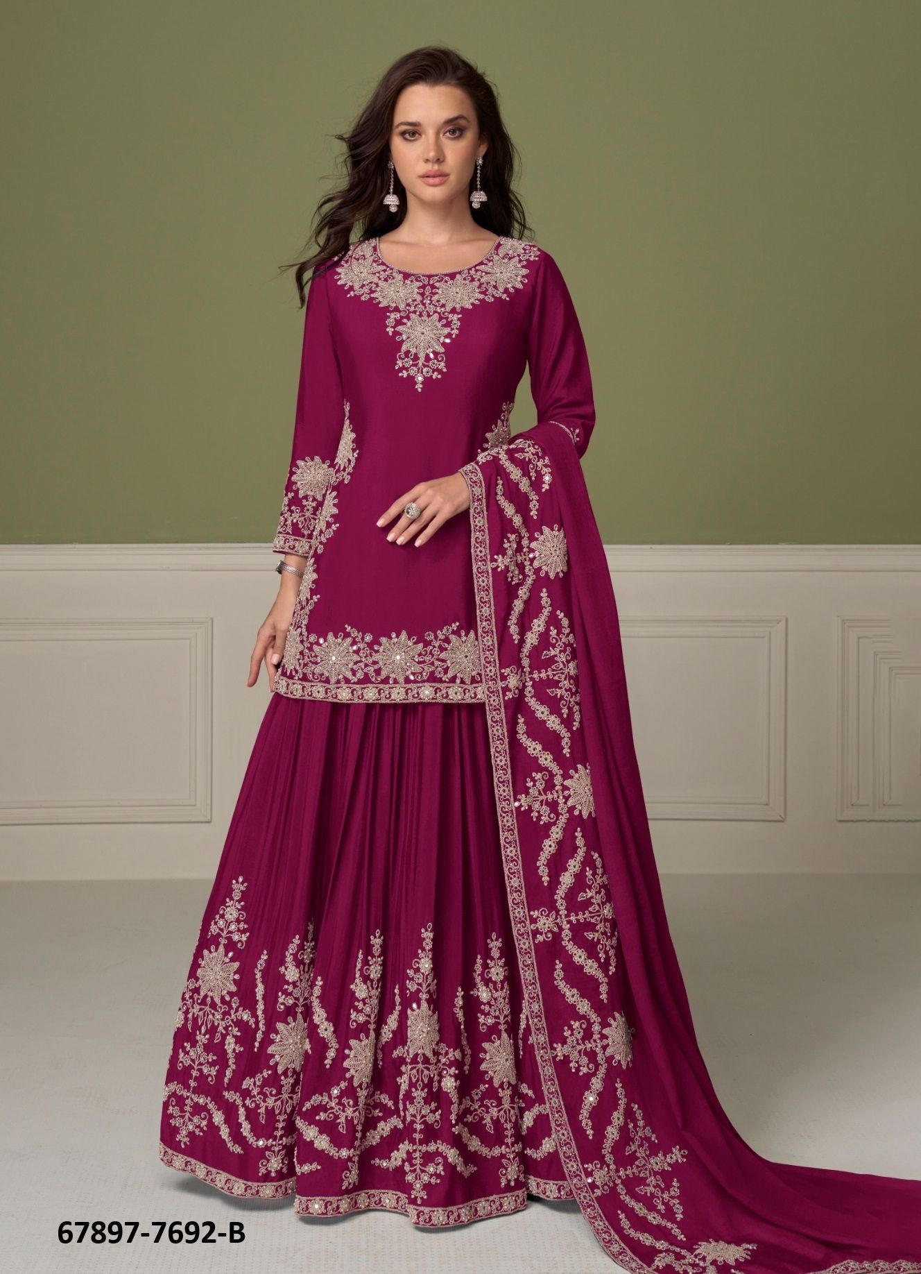 SAADGI - Catalog # 67897 (Set of 3 Readymade Salwar Suits) SAADGI - Catalog # 67897 (Set of 3 Readymade Salwar Suits)