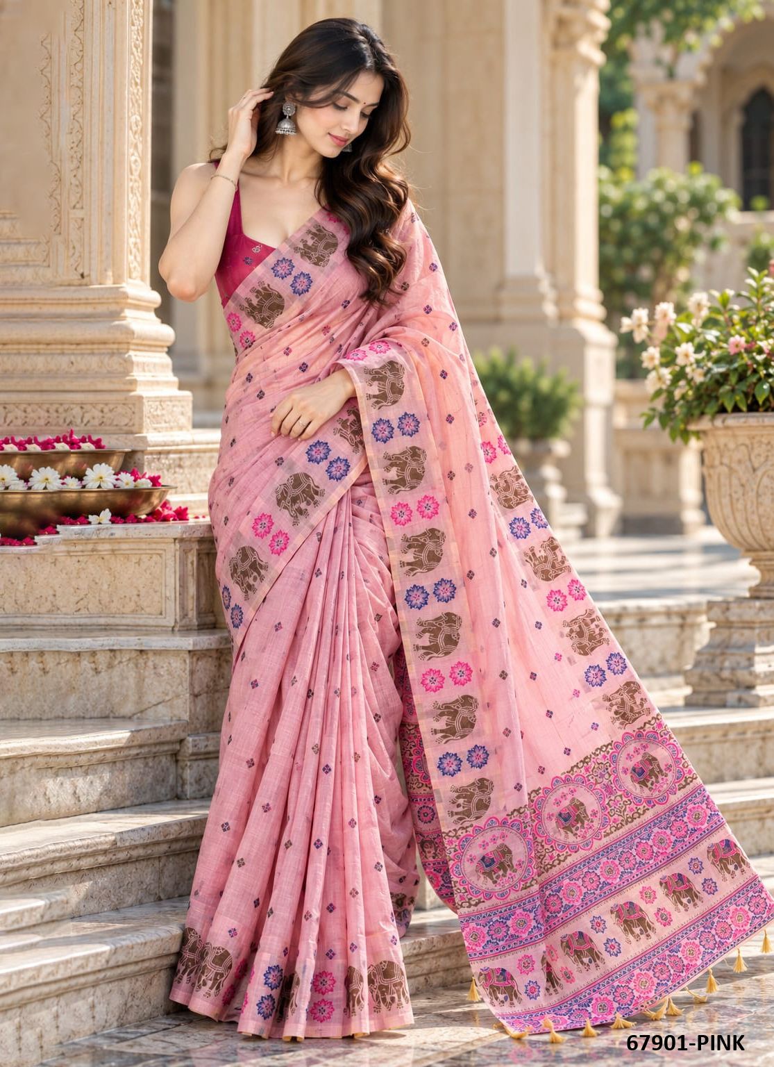 MANAVTA - Catalog # 67901 (Set of 6 Sarees)