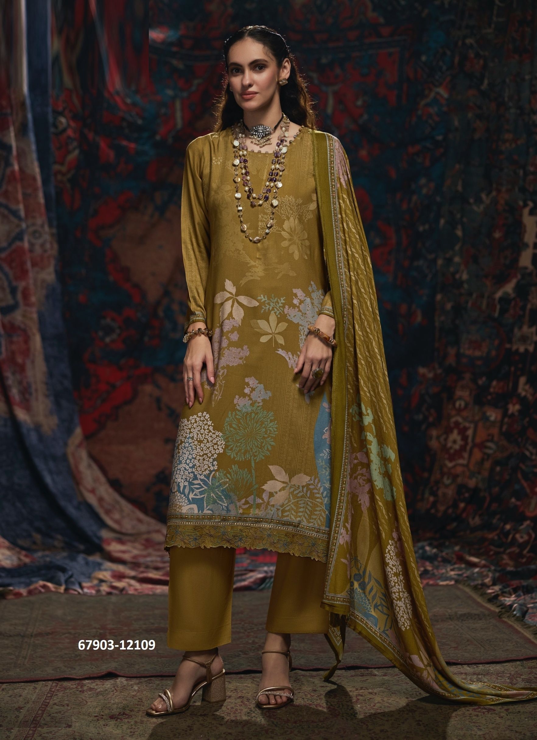 DOOR DARSHAN - Catalog # 67903 (Set of 6 Semi-Stitched / Un-Stitched Suits) DOOR DARSHAN - Catalog # 67903 (Set of 6 Semi-Stitched / Un-Stitched Suits)