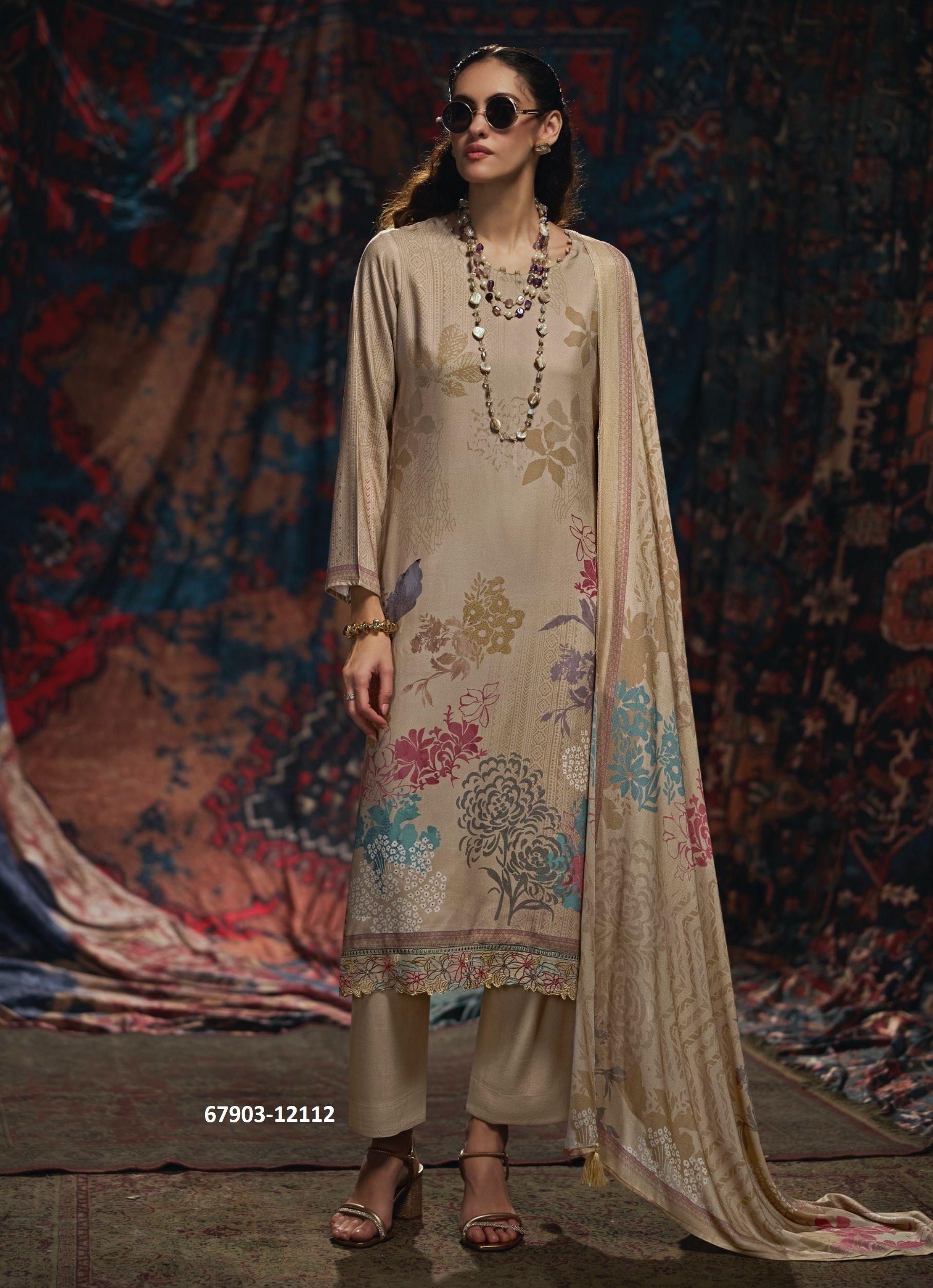DOOR DARSHAN - Catalog # 67903 (Set of 6 Semi-Stitched / Un-Stitched Suits) DOOR DARSHAN - Catalog # 67903 (Set of 6 Semi-Stitched / Un-Stitched Suits)