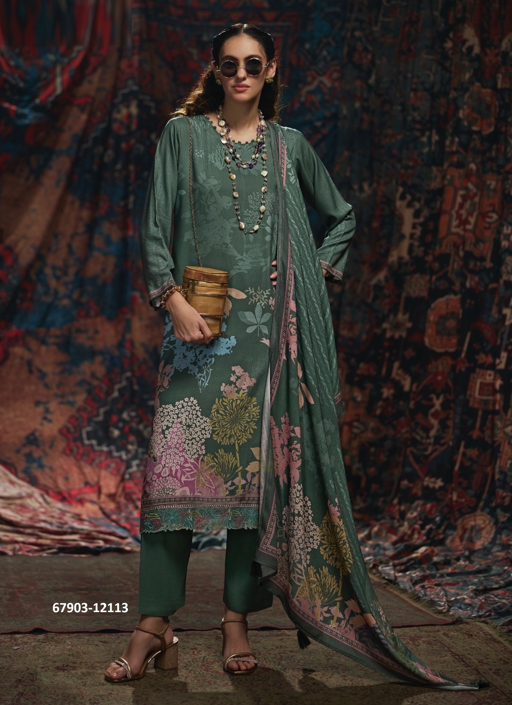 DOOR DARSHAN - Catalog # 67903 (Set of 6 Semi-Stitched / Un-Stitched Suits) DOOR DARSHAN - Catalog # 67903 (Set of 6 Semi-Stitched / Un-Stitched Suits)