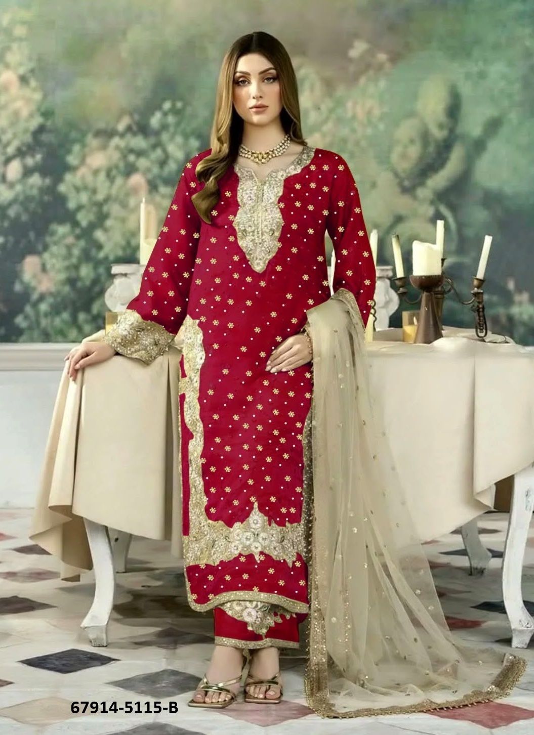 DING DONG - Catalog # 67914 (Set of 7 Readymade Salwar Suits)