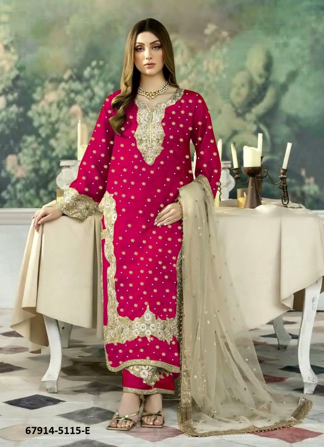 DING DONG - Catalog # 67914 (Set of 7 Readymade Salwar Suits)