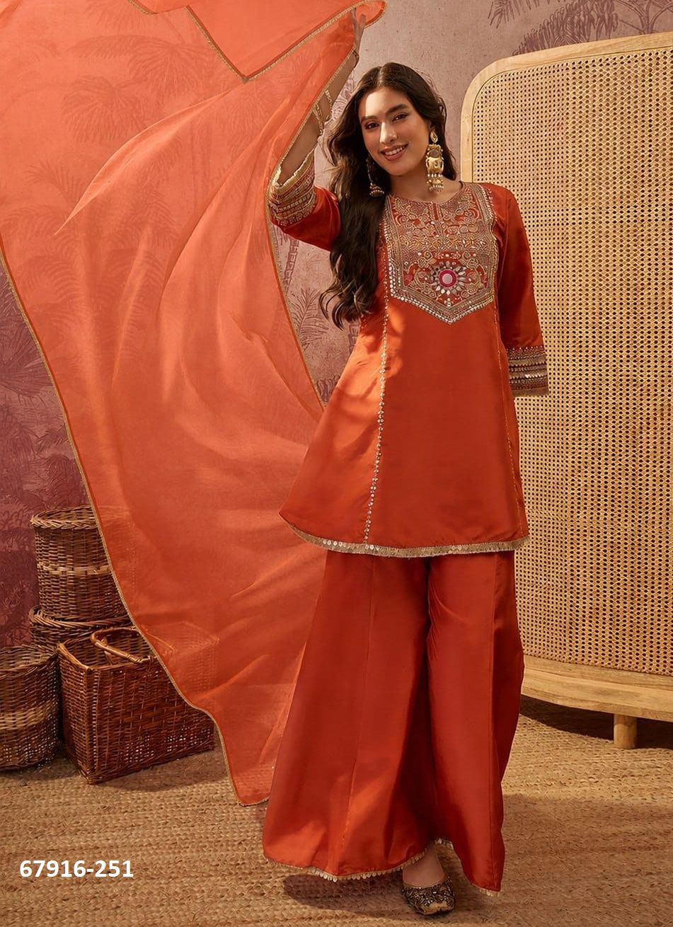DILNASHEE - Catalog # 67916 (Set of 2 Readymade Salwar Suits) DILNASHEE - Catalog # 67916 (Set of 2 Readymade Salwar Suits)