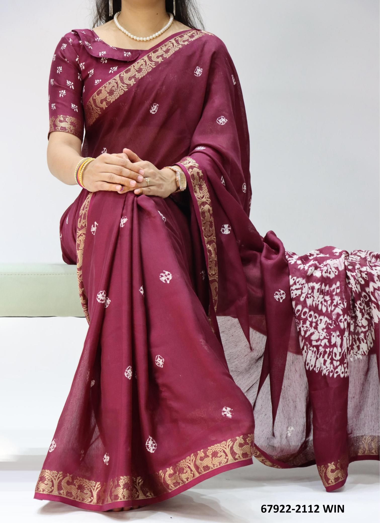 SHIBORI SILK - Catalog # 67922 (Set of 4 Sarees)