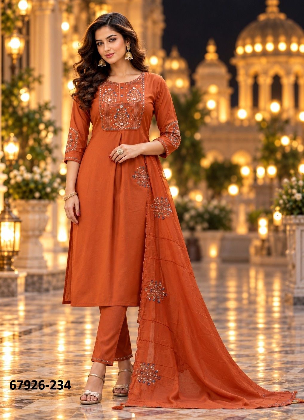 FIRANGI - Catalog # 67926 (Set of 6 Readymade Salwar Suits)