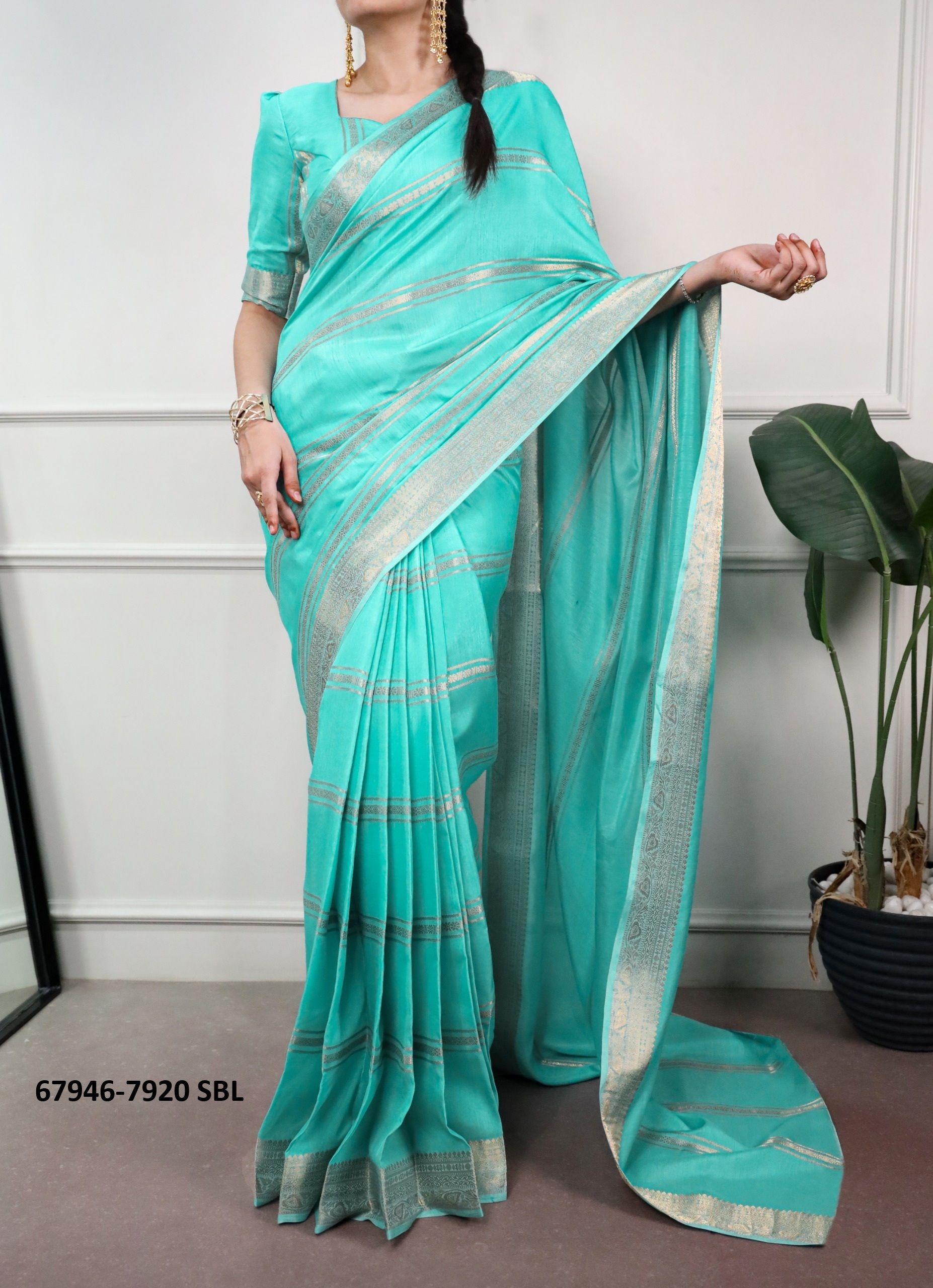 SUNSET - Catalog # 67946 (Set of 6 Sarees) SUNSET - Catalog # 67946 (Set of 6 Sarees)