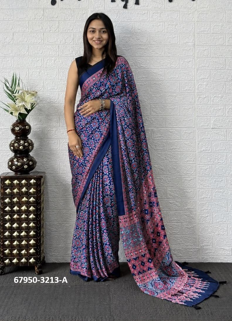 JAPAN SATIN - Catalog # 67950 (Set of 6 Sarees) JAPAN SATIN - Catalog # 67950 (Set of 6 Sarees)