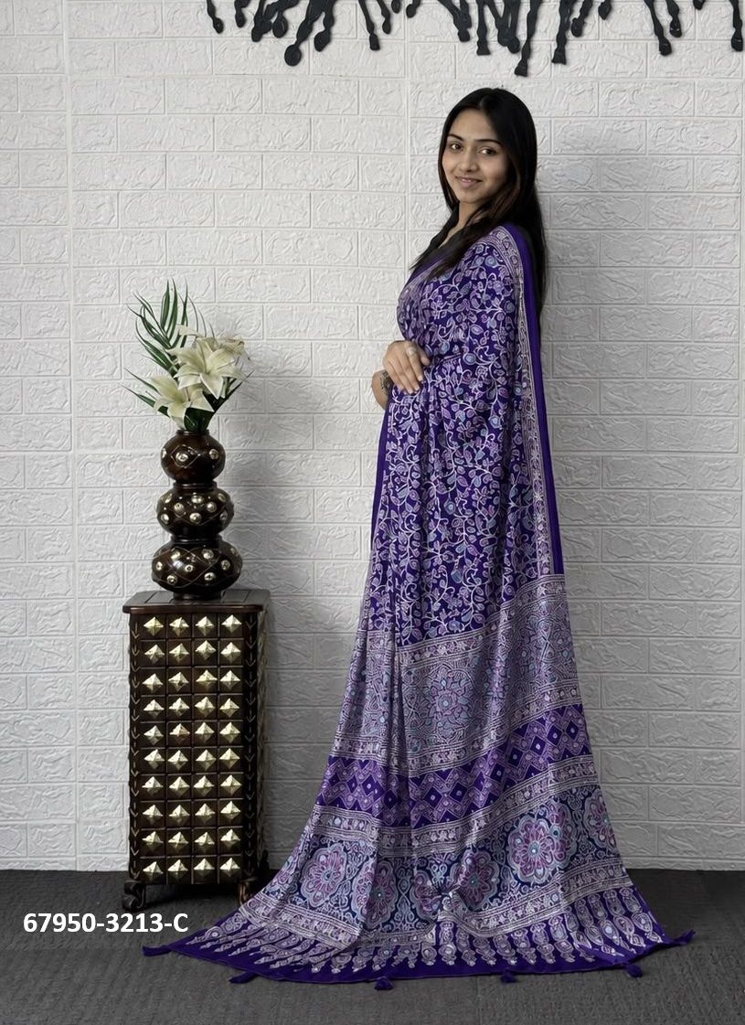 JAPAN SATIN - Catalog # 67950 (Set of 6 Sarees) JAPAN SATIN - Catalog # 67950 (Set of 6 Sarees)