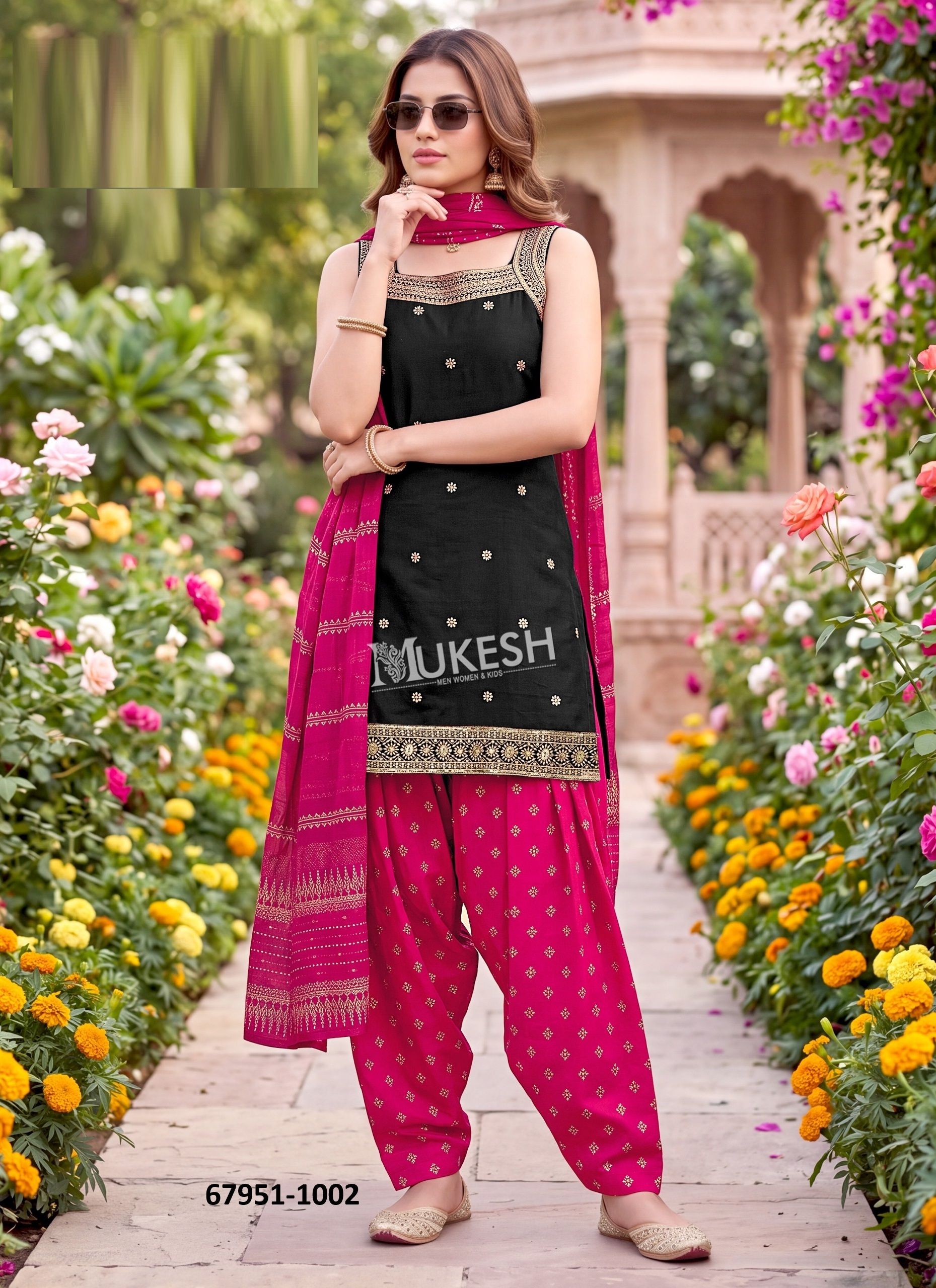 PATIALA QUEEN - Catalog # 67951 (Set of 8 Readymade Salwar Suits)