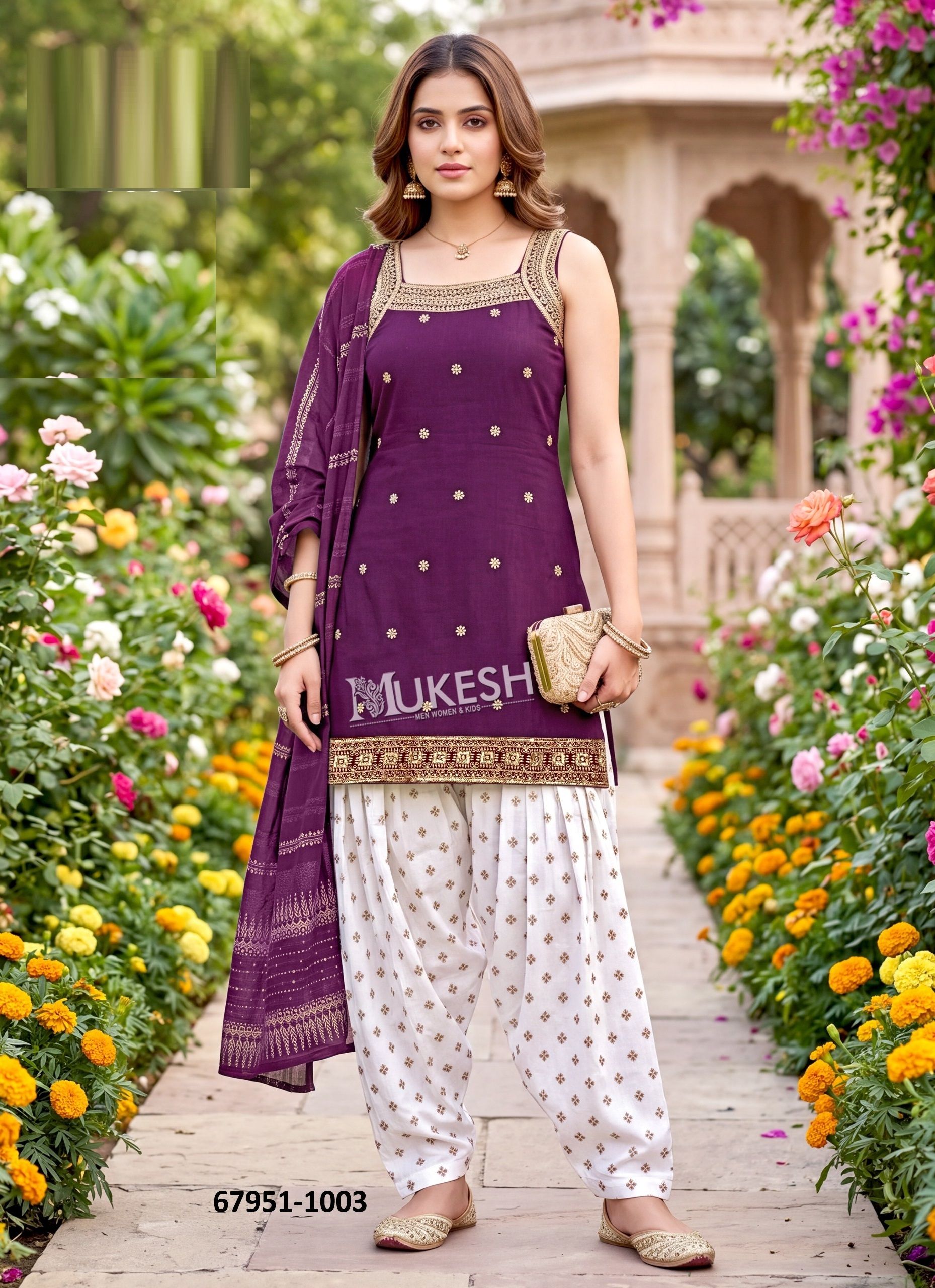 PATIALA QUEEN - Catalog # 67951 (Set of 8 Readymade Salwar Suits)