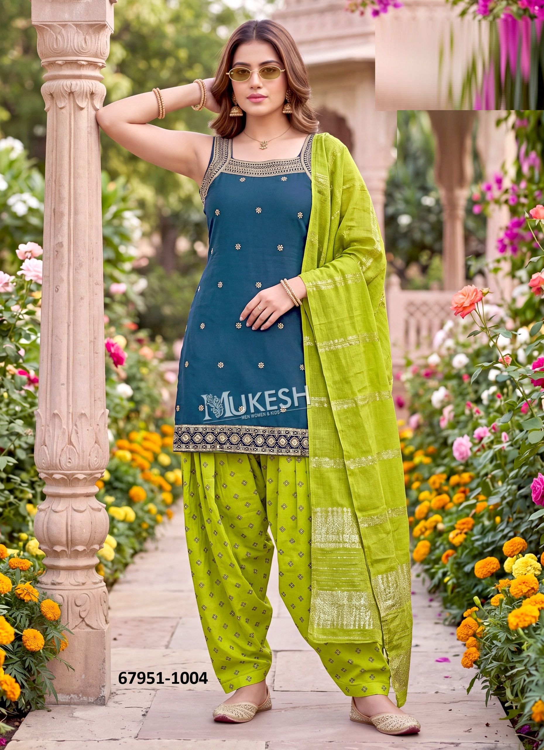 PATIALA QUEEN - Catalog # 67951 (Set of 8 Readymade Salwar Suits)