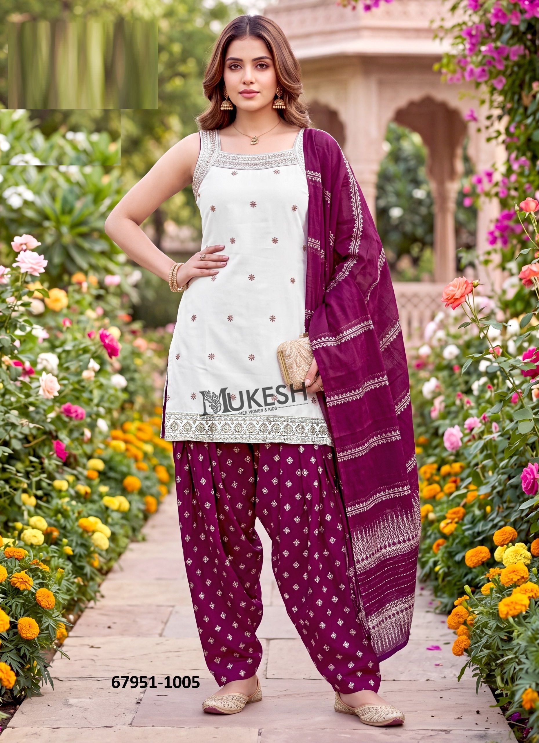 PATIALA QUEEN - Catalog # 67951 (Set of 8 Readymade Salwar Suits)