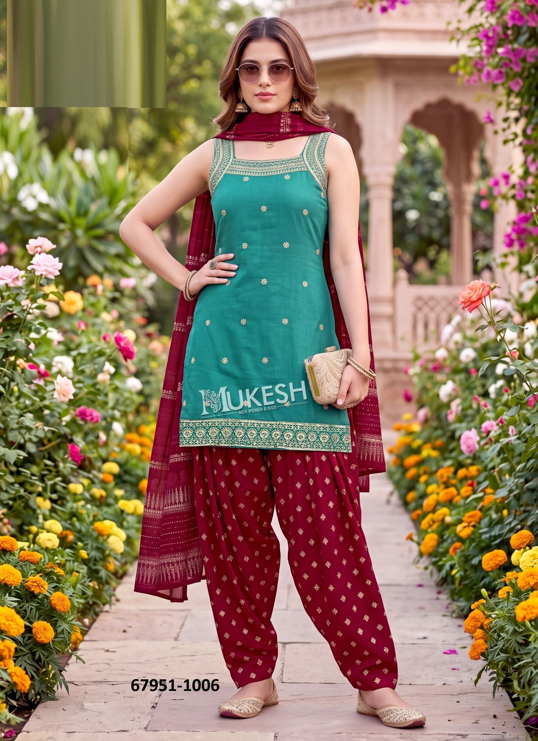 PATIALA QUEEN - Catalog # 67951 (Set of 8 Readymade Salwar Suits)