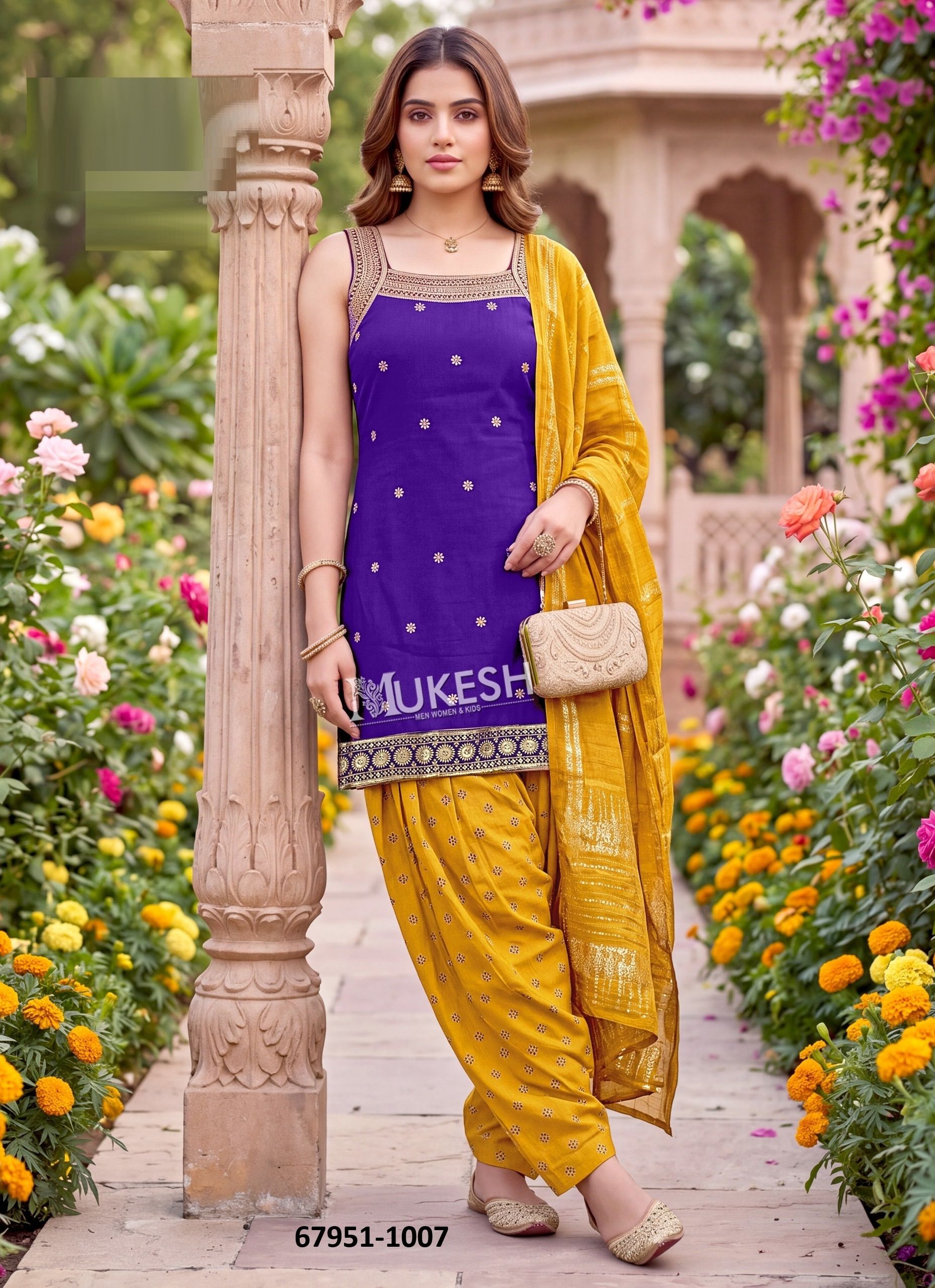 PATIALA QUEEN - Catalog # 67951 (Set of 8 Readymade Salwar Suits)