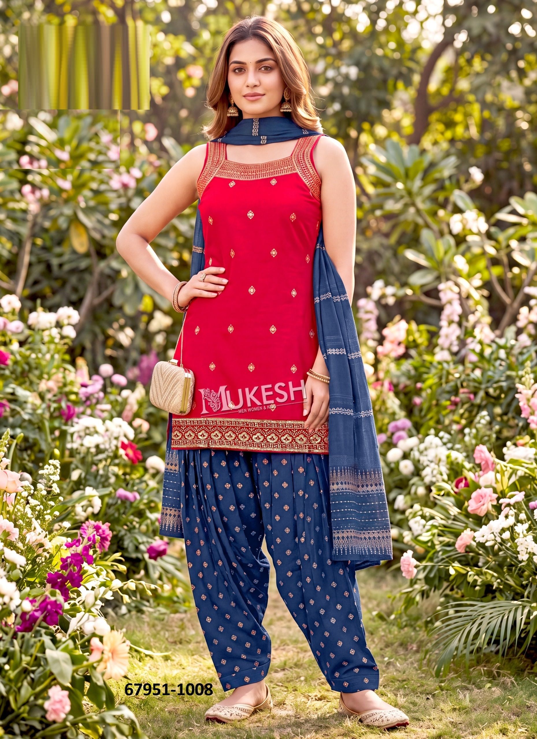 PATIALA QUEEN - Catalog # 67951 (Set of 8 Readymade Salwar Suits)