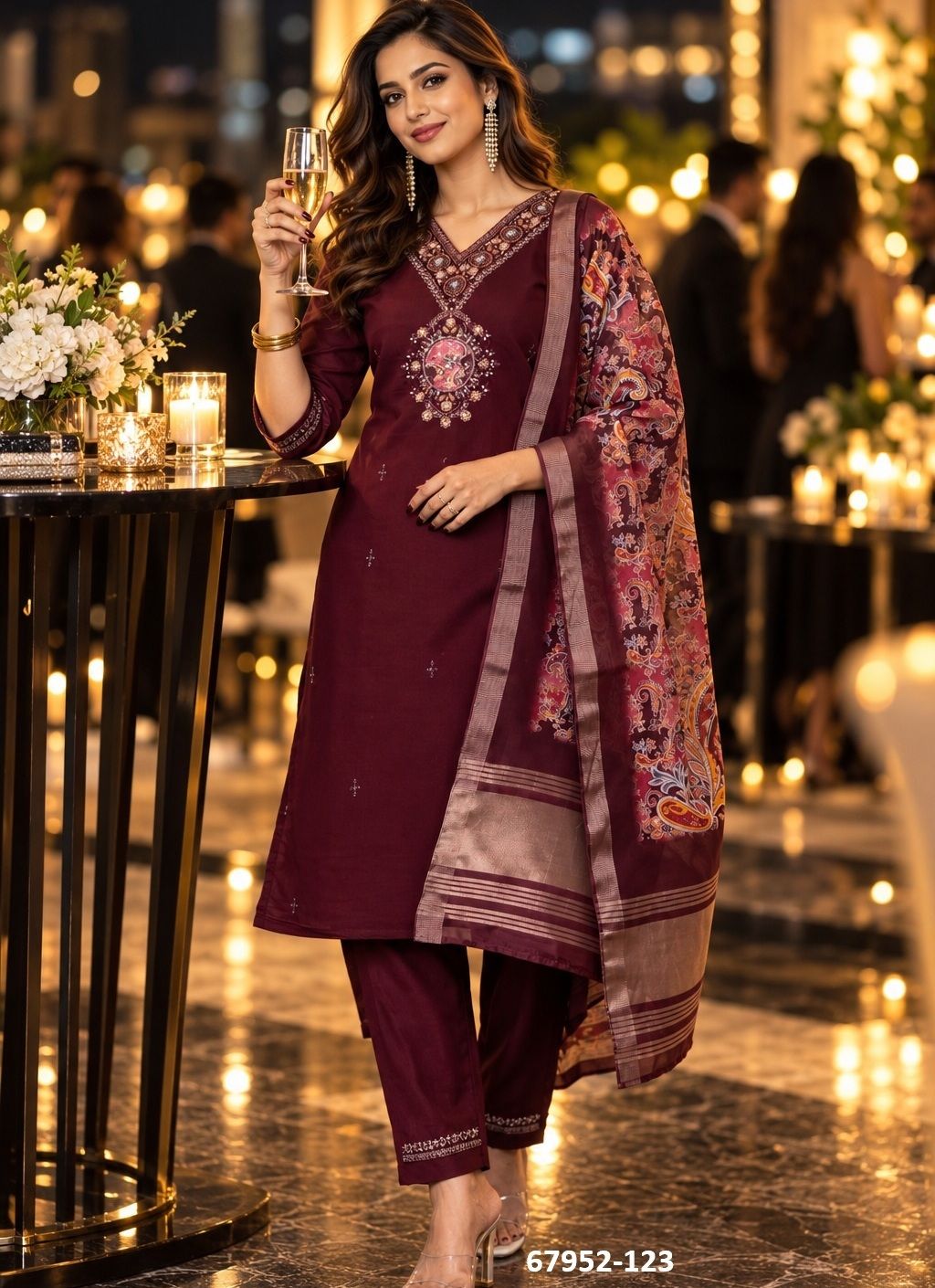 FIRANGI PAANI - Catalog # 67952 (Set of 3 Readymade Salwar Suits)