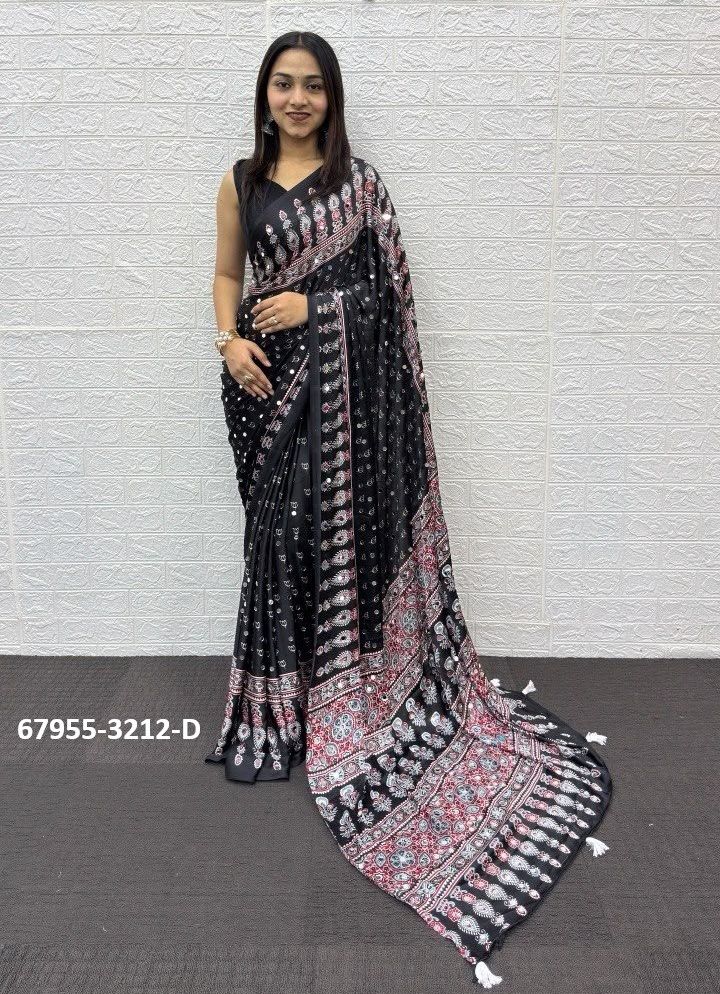 OSAKA SATIN - Catalog # 67955 (Set of 6 Sarees)