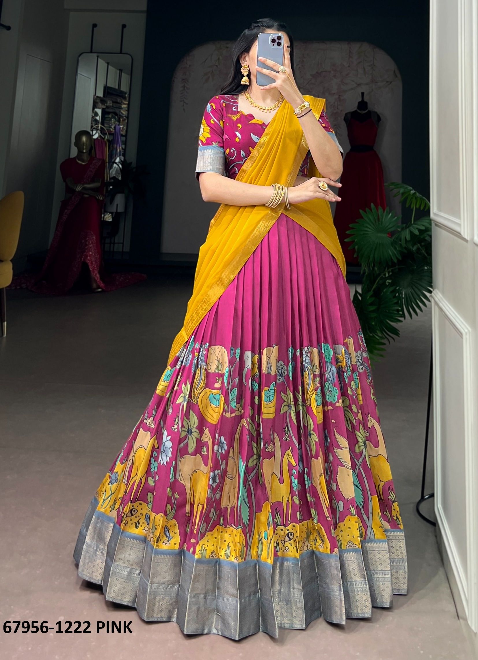 FLORAL MANIA - Catalog # 67956 (Set of 3 Semi-Stitched Lehengas) FLORAL MANIA - Catalog # 67956 (Set of 3 Semi-Stitched Lehengas)