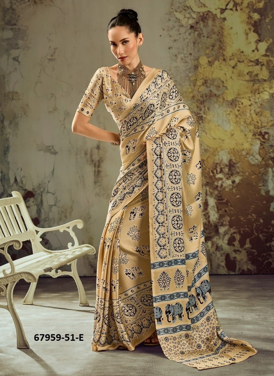 AJRAKH MEENA - Catalog # 67959 (Set of 6 Sarees) AJRAKH MEENA - Catalog # 67959 (Set of 6 Sarees)