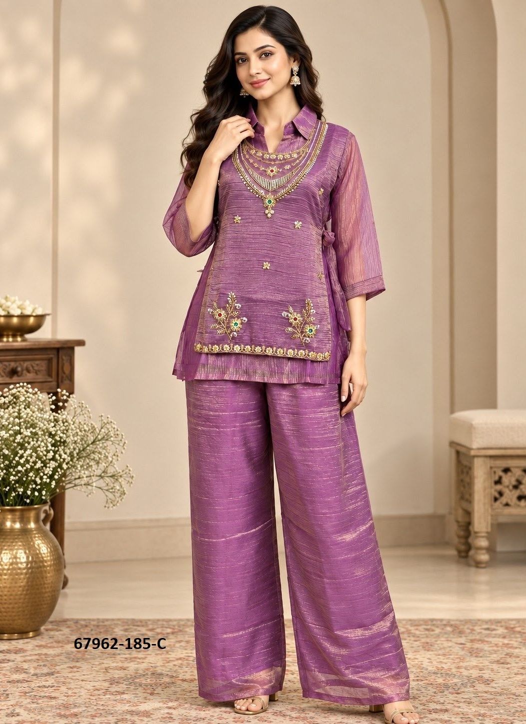 SHRUG QUEEN - Catalog # 67962 (Set of 3 Indo-Western Outfits) SHRUG QUEEN - Catalog # 67962 (Set of 3 Indo-Western Outfits)