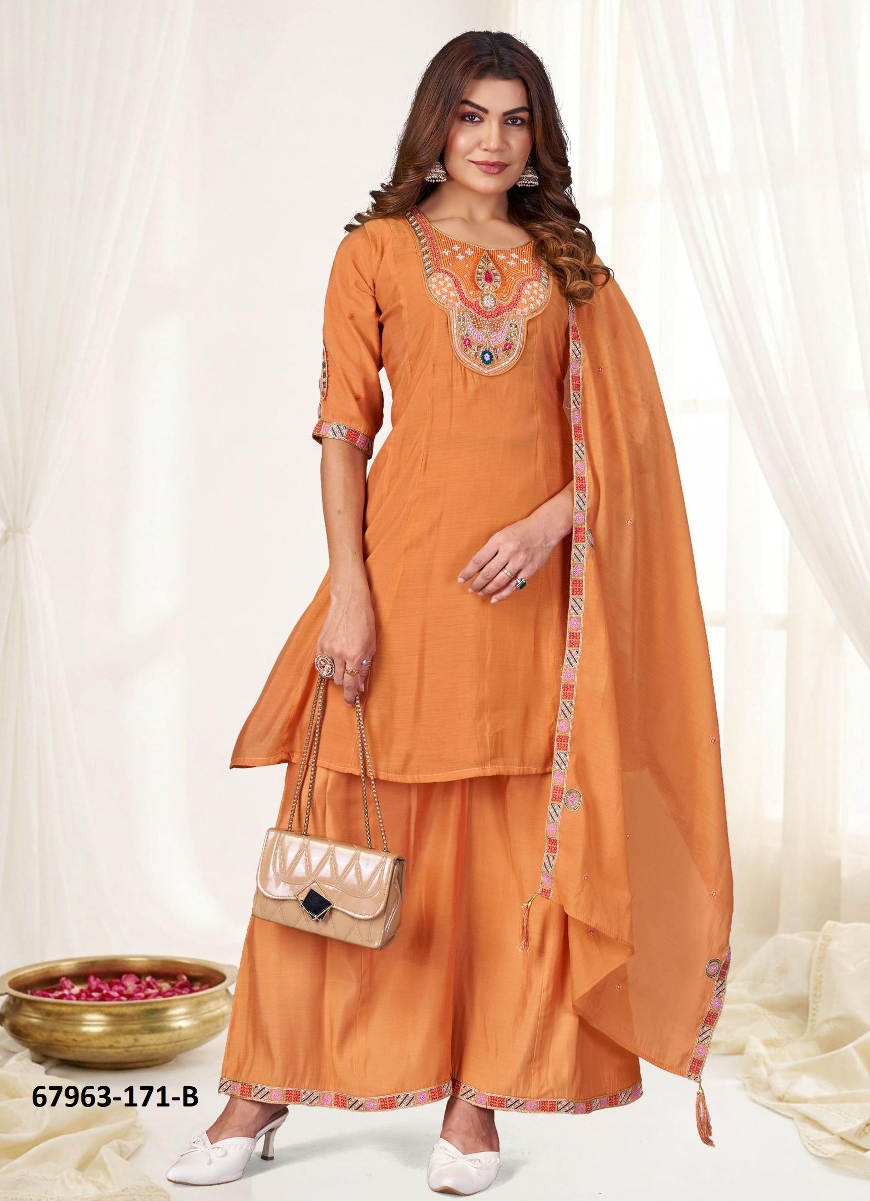 SUFFEE - Catalog # 67963 (Set of 4 Readymade Salwar Suits) SUFFEE - Catalog # 67963 (Set of 4 Readymade Salwar Suits)