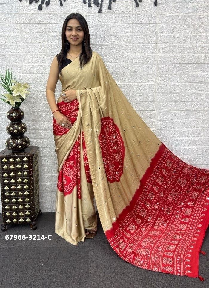 JAPAN AJRAKH MIRRIR - Catalog # 67966 (Set of 6 Sarees) JAPAN AJRAKH MIRRIR - Catalog # 67966 (Set of 6 Sarees)